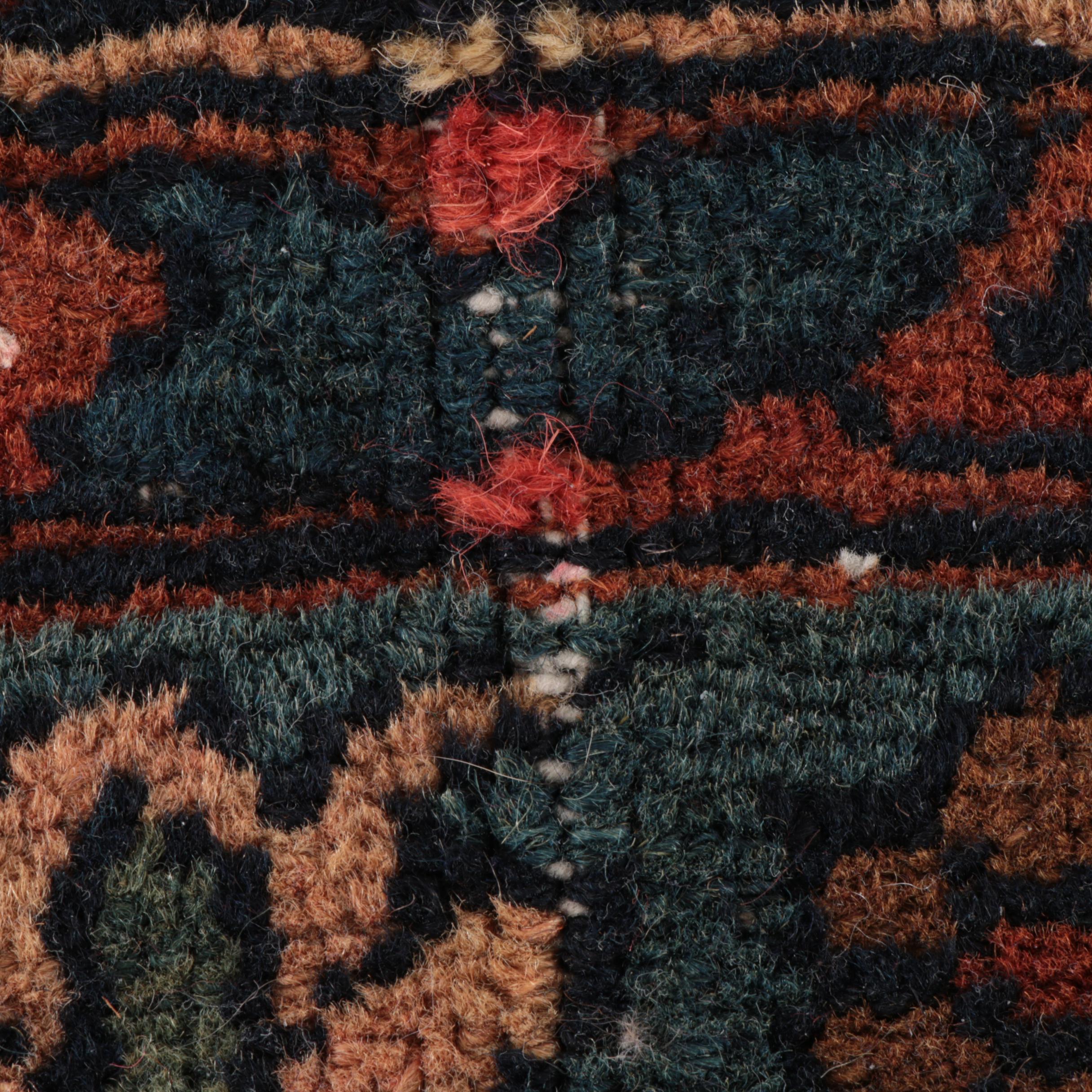 9'0 x 11'9 Hand-Knotted Persian Sarouk Wool Rug