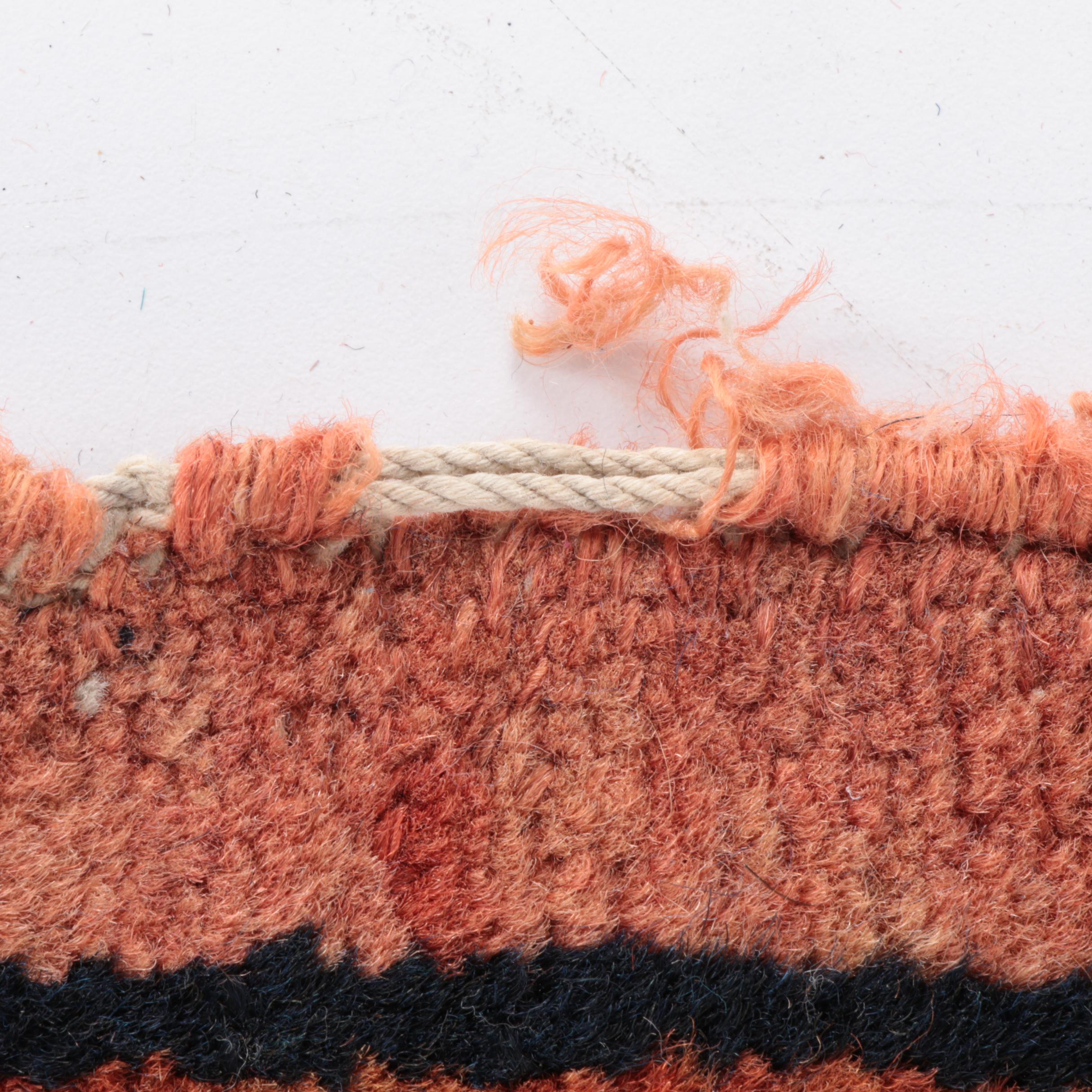 9'0 x 11'9 Hand-Knotted Persian Sarouk Wool Rug