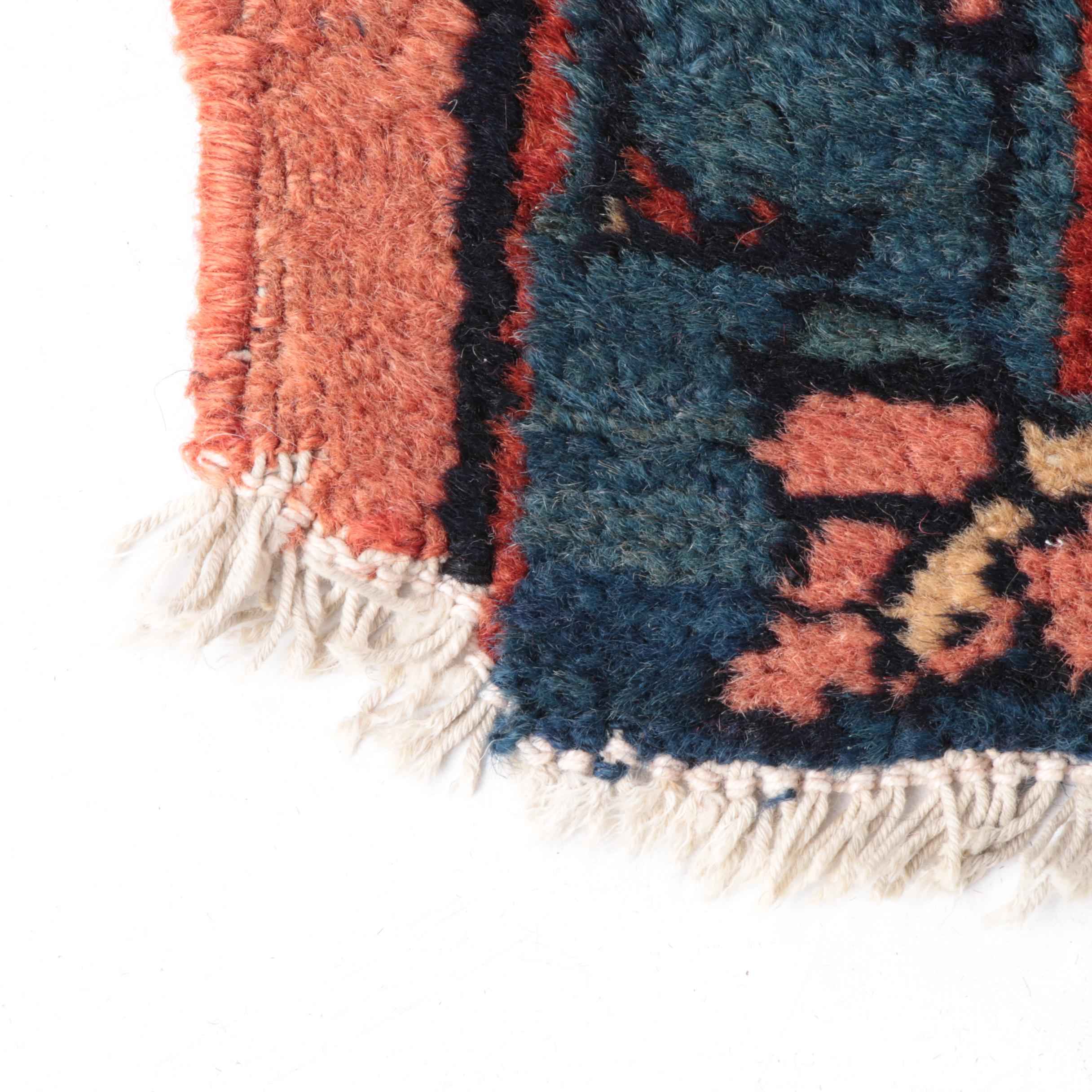 9'0 x 11'9 Hand-Knotted Persian Sarouk Wool Rug