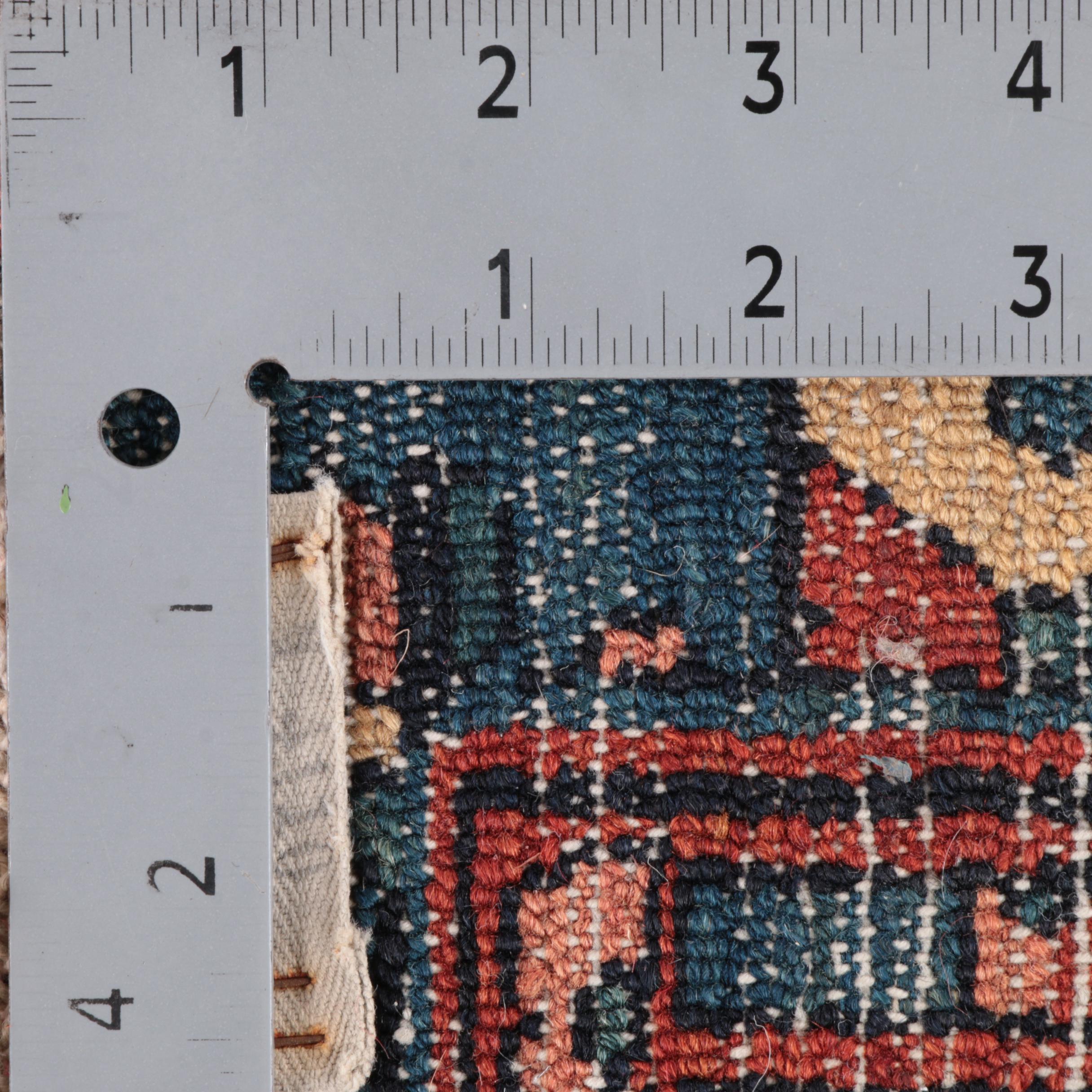 9'0 x 11'9 Hand-Knotted Persian Sarouk Wool Rug