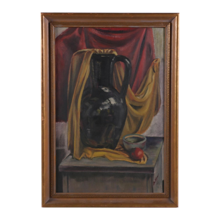 B. Eyer Oil Painting of Still Life Composition, 1947