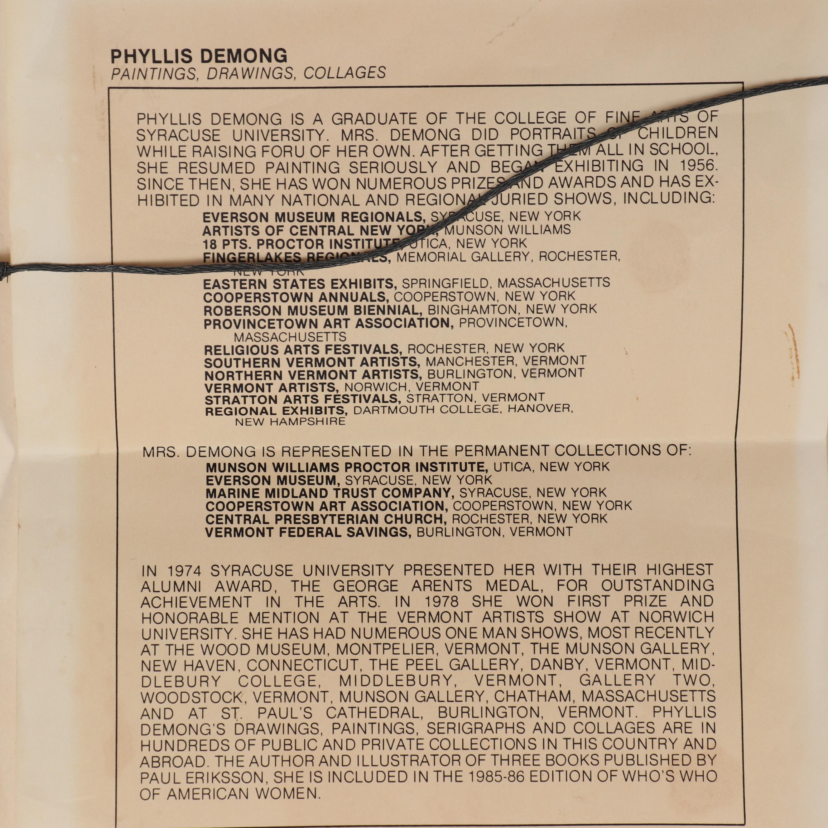 Phyllis DeMong Serigraph "Sleeping Gulls"