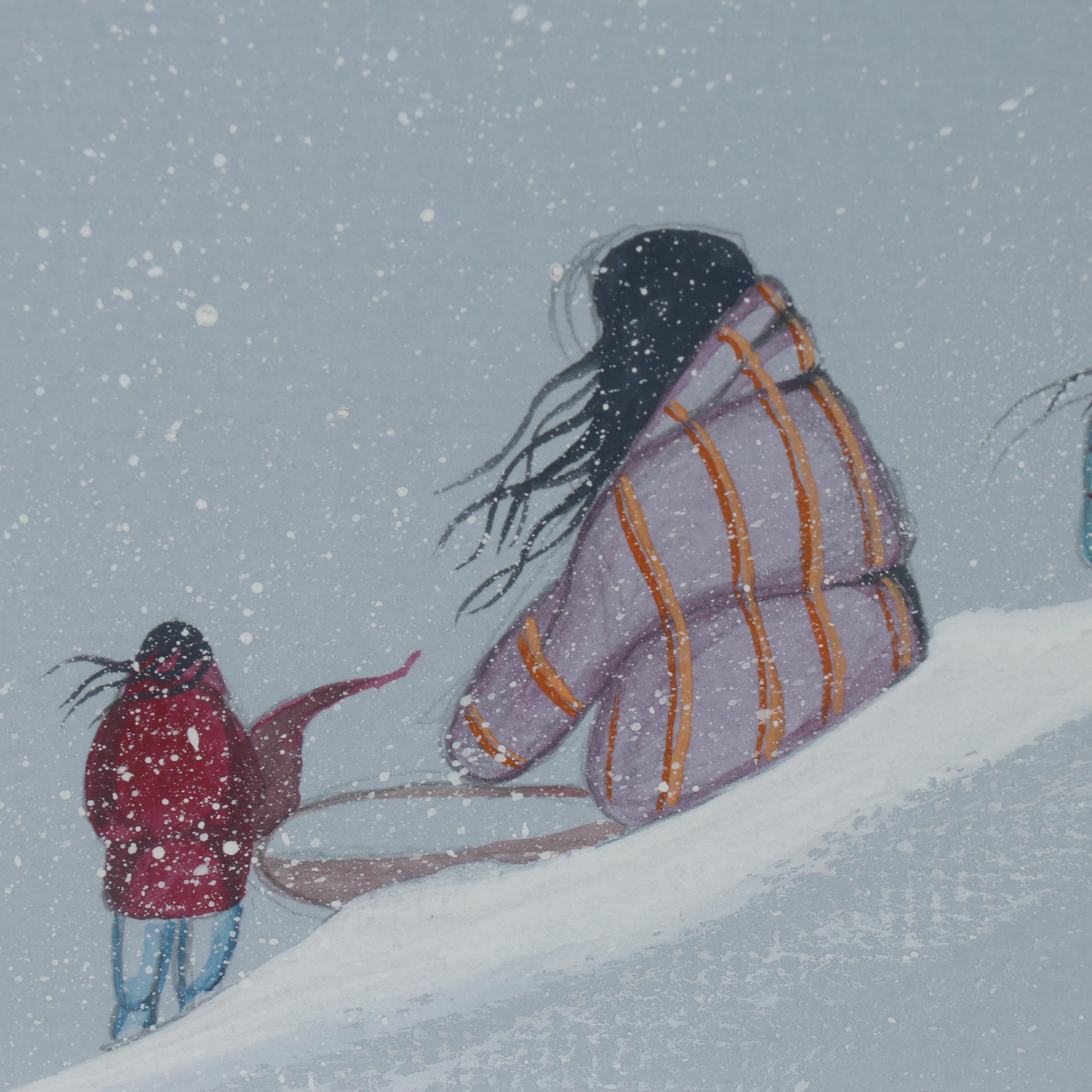 Edmond Joshua Jr. Gouache Painting "Along the Trail of Tears"