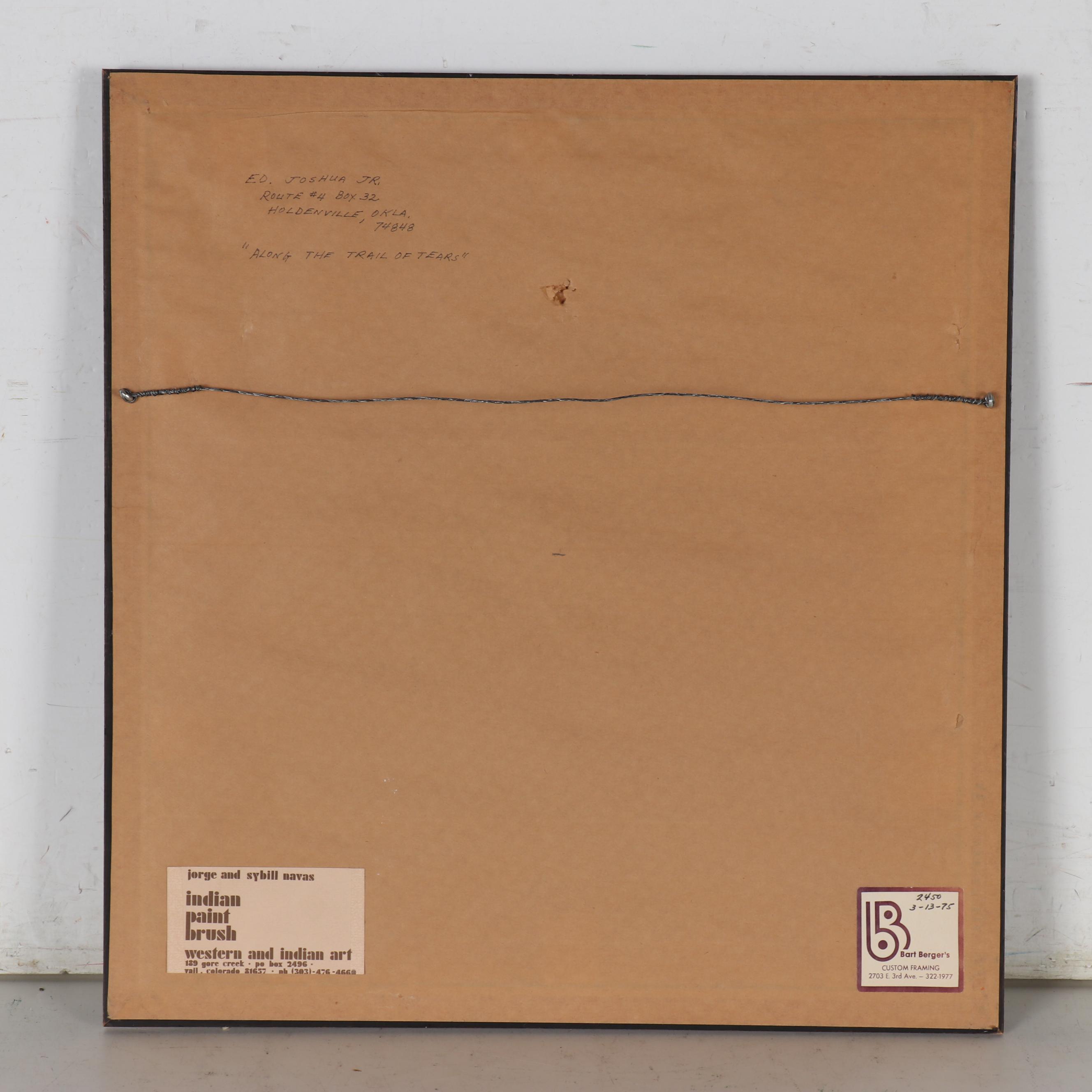 Edmond Joshua Jr. Gouache Painting "Along the Trail of Tears"