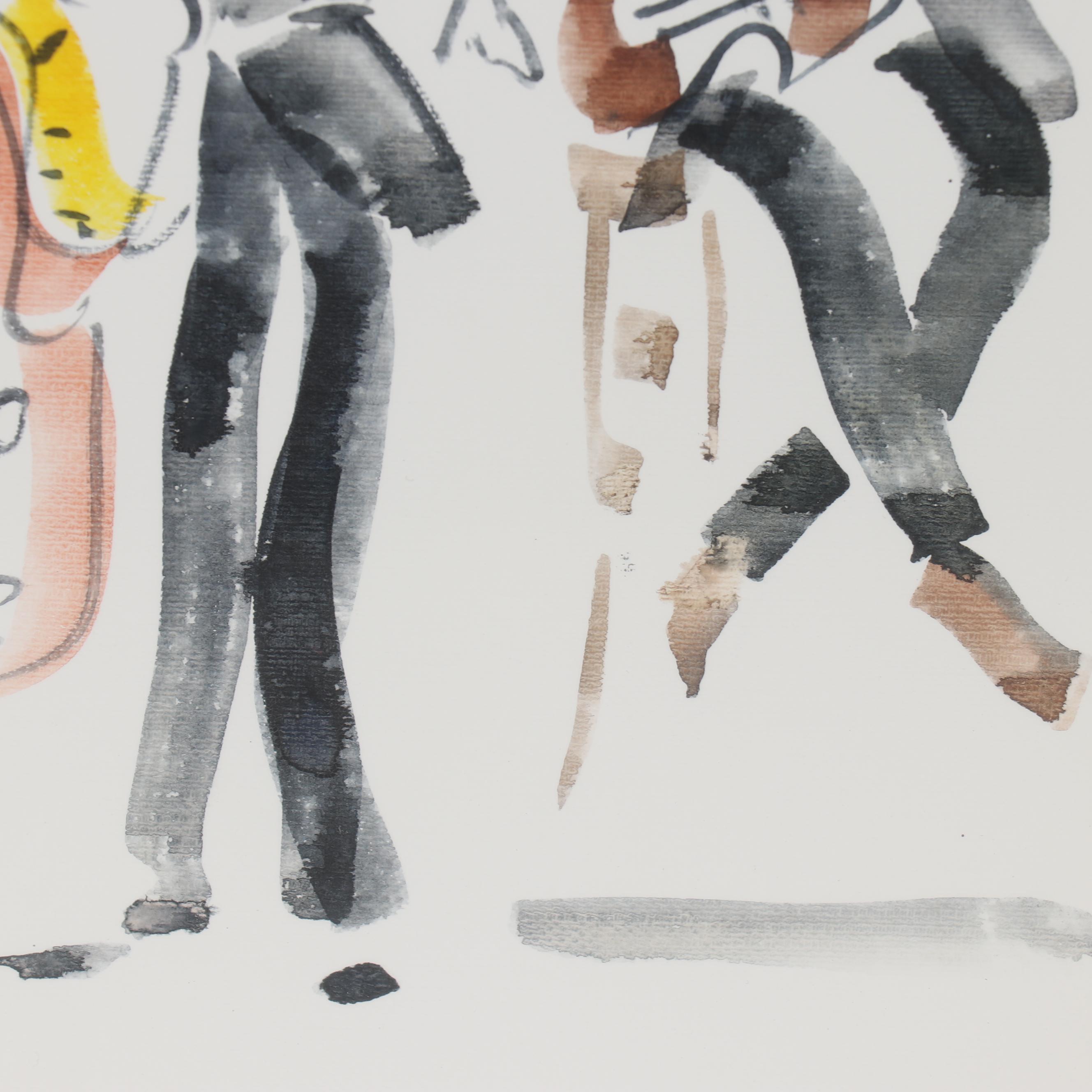 Patty Cramer Acrylic Painting of Musicians "Jazz"