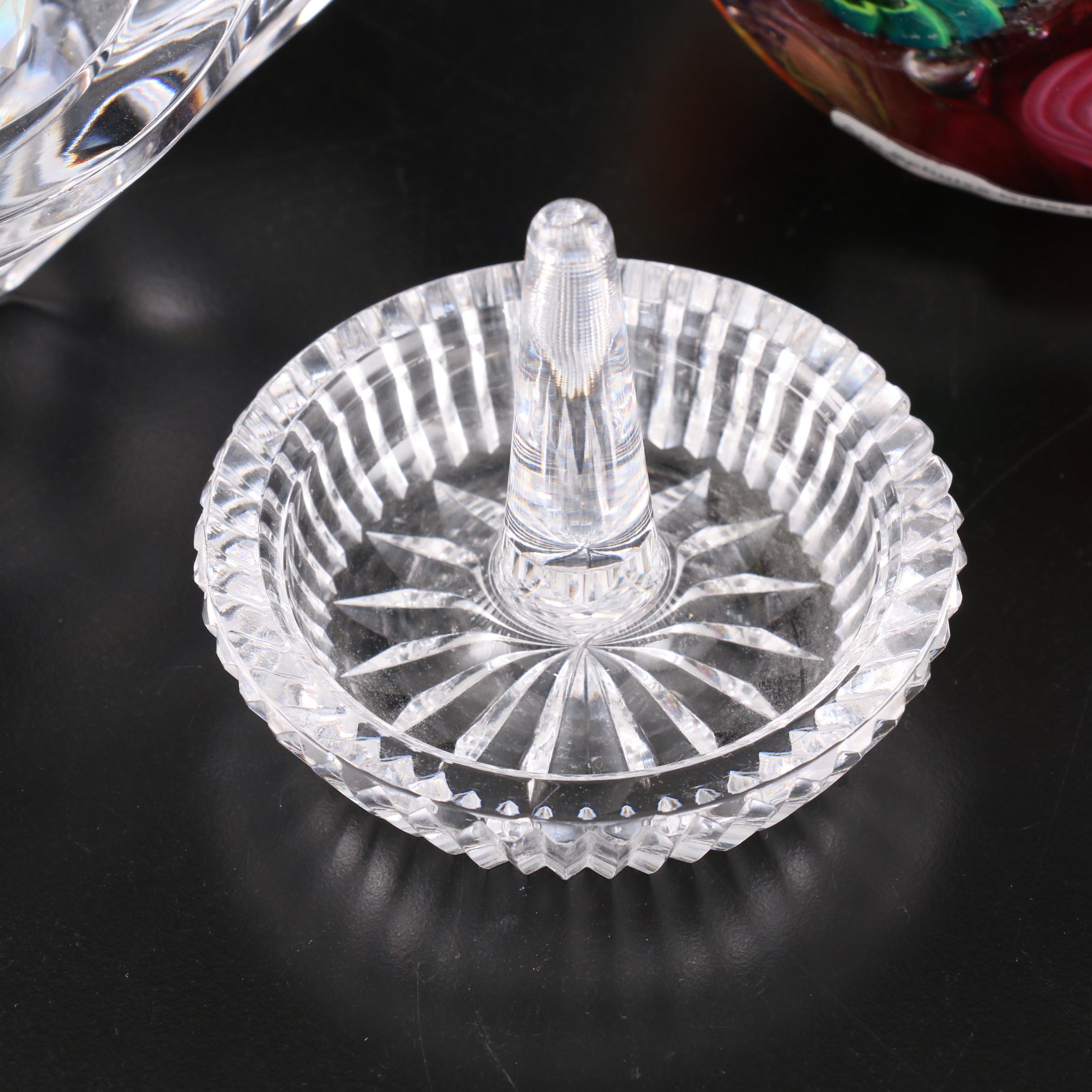 Aro Schulze Murrine Art Glass Orb, Nambé Crystal and Other Glass