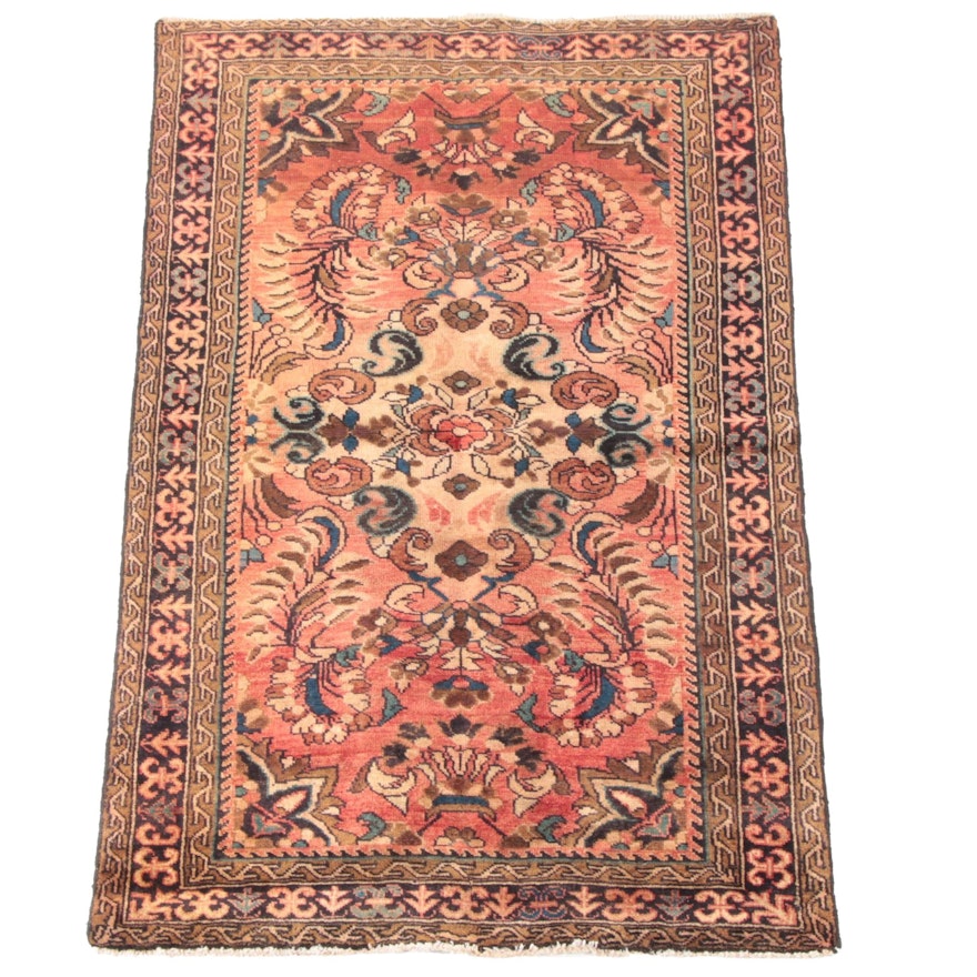 3'7 x 5'7 Hand-Knotted Persian Sarouk Wool Rug