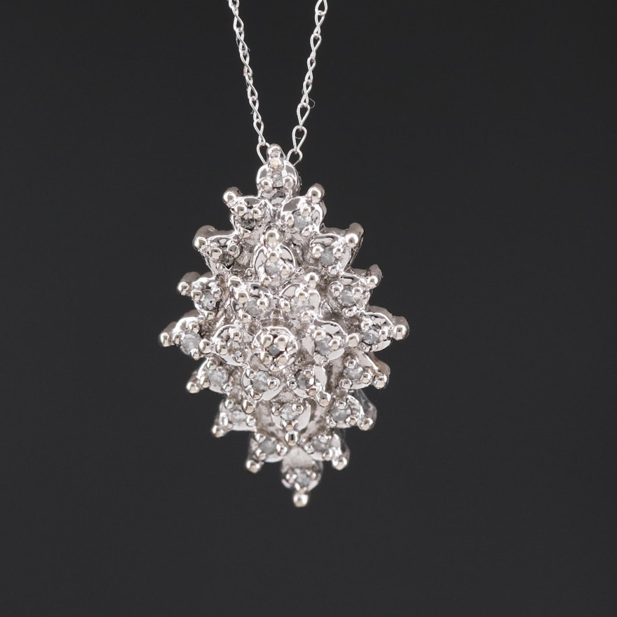 10K Diamond Pendant Necklace
