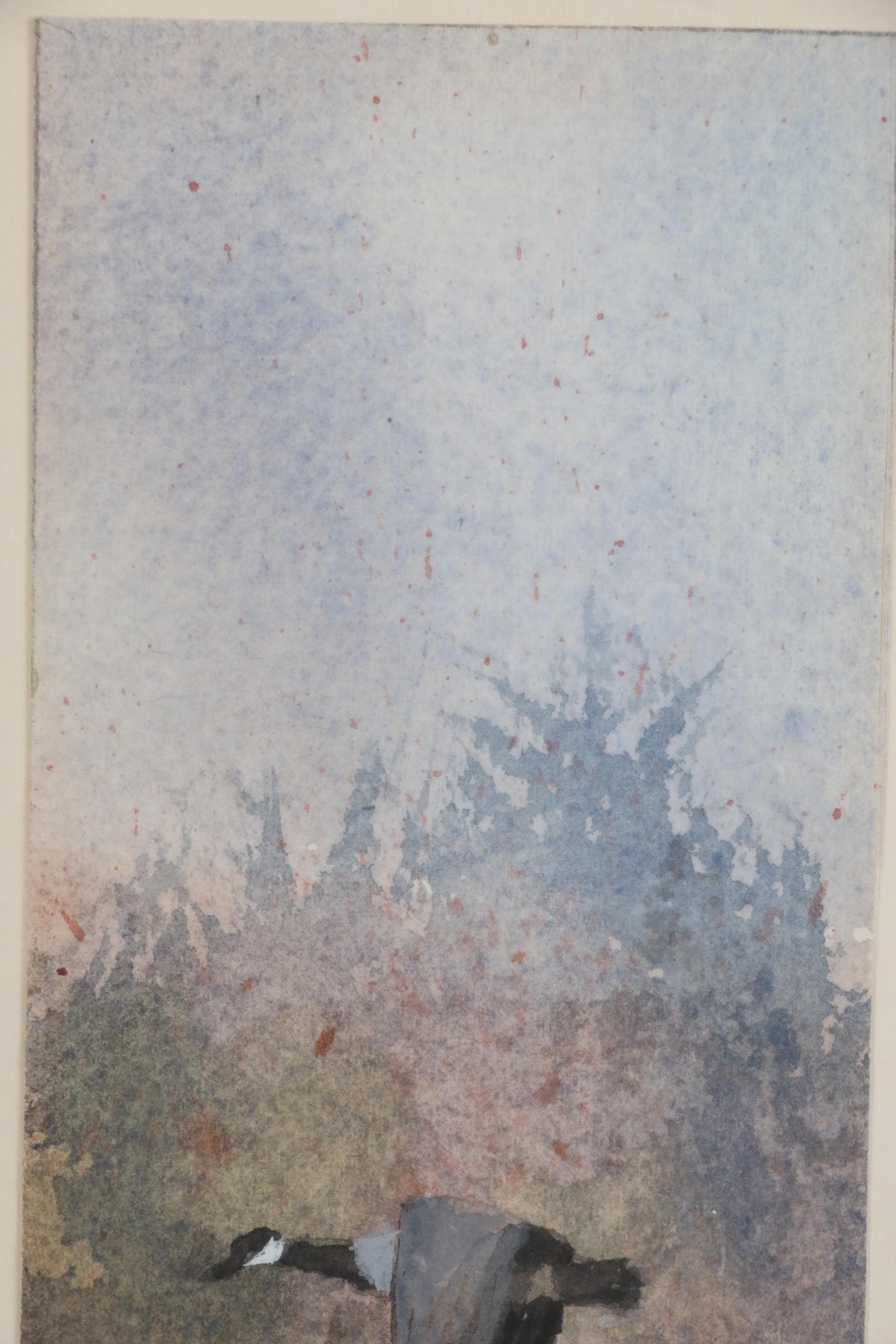 Paul D. Winslow Watercolor Painting "Lone Honker", 1975