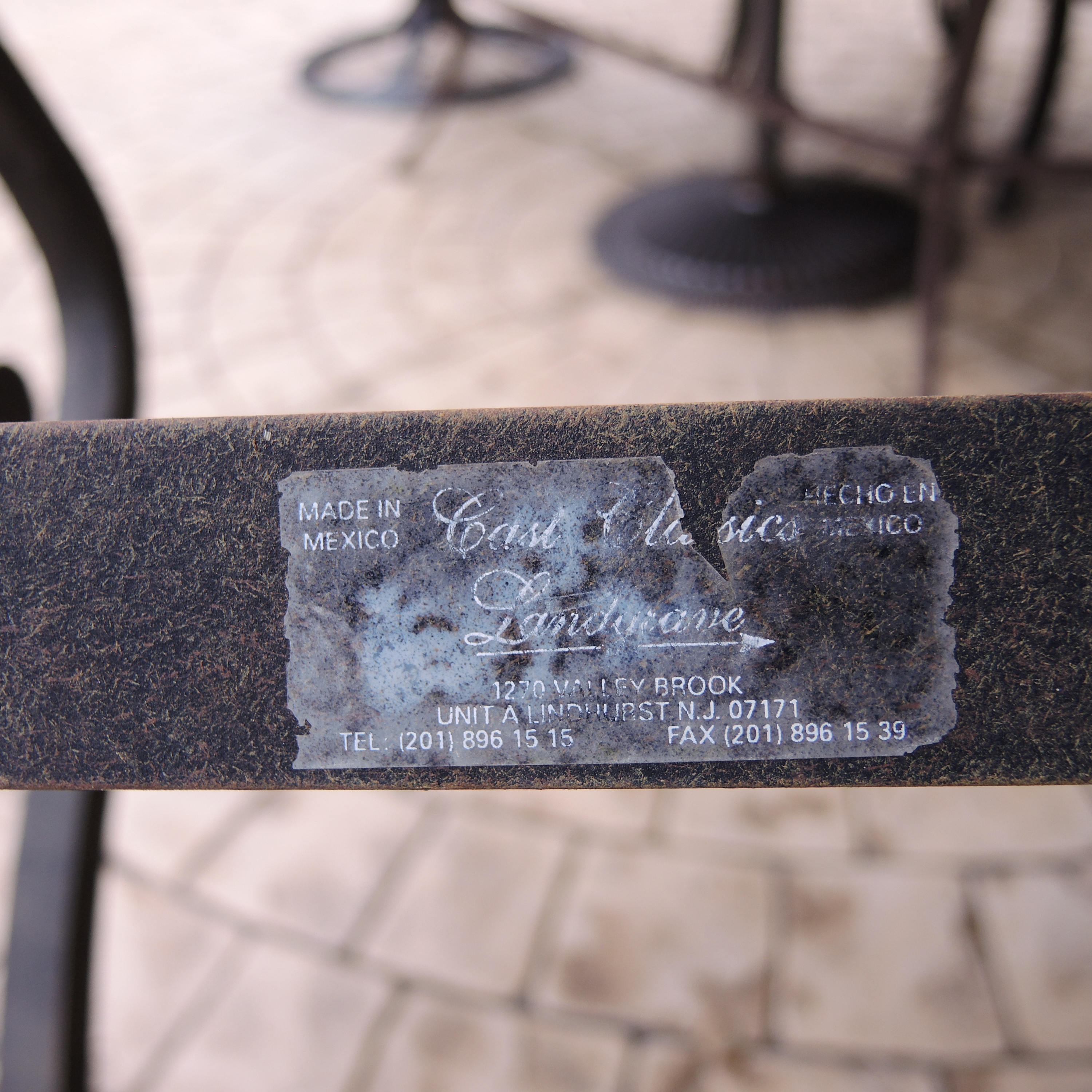 Landgrave Cast Classics Patio Dining Set with Cushions and Sunbrella Umbrella