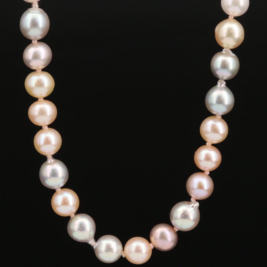 Robin Rotenier Pearl Necklace with 18K Clasp