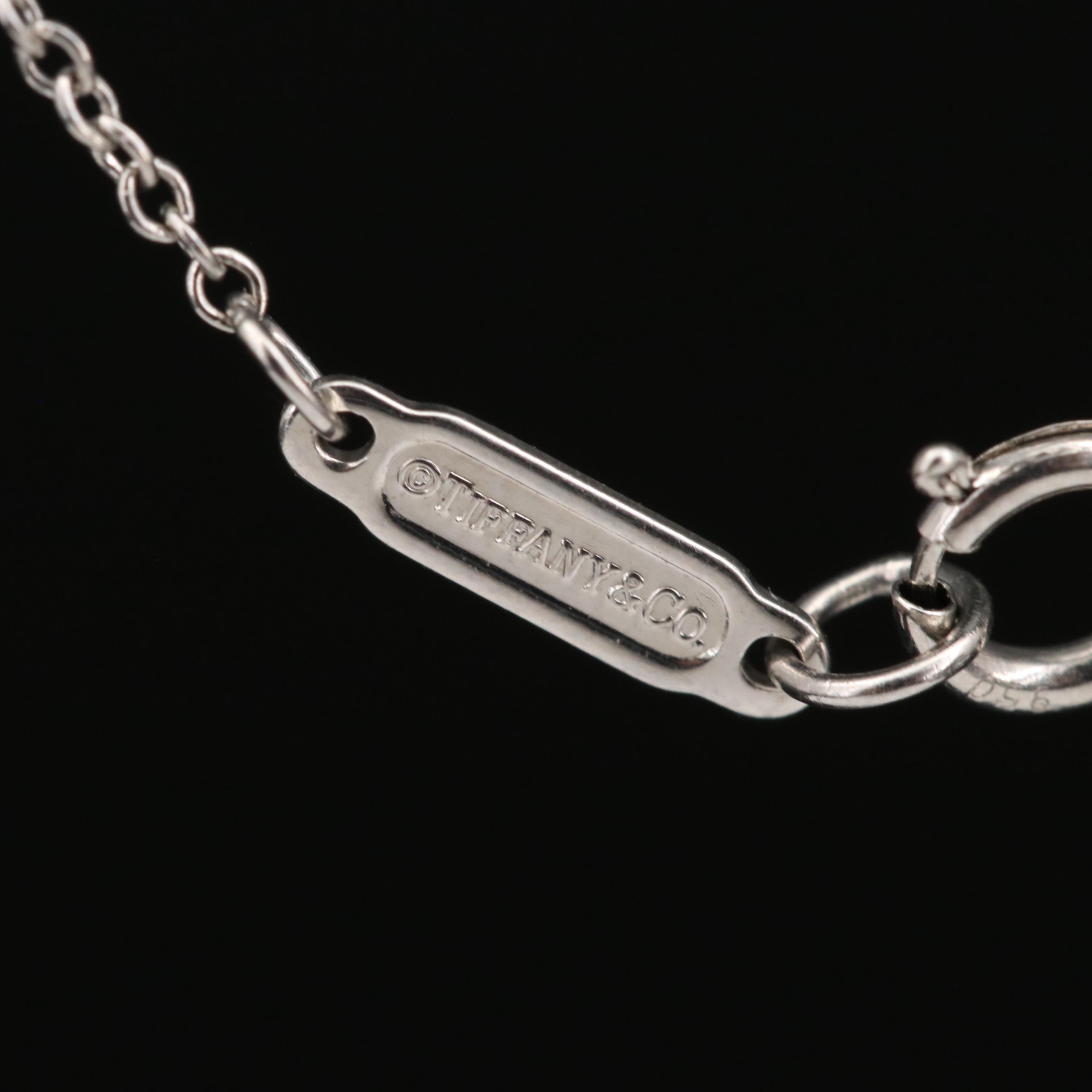 Tiffany & Co. Platinum Diamond Quatrefoil Necklace