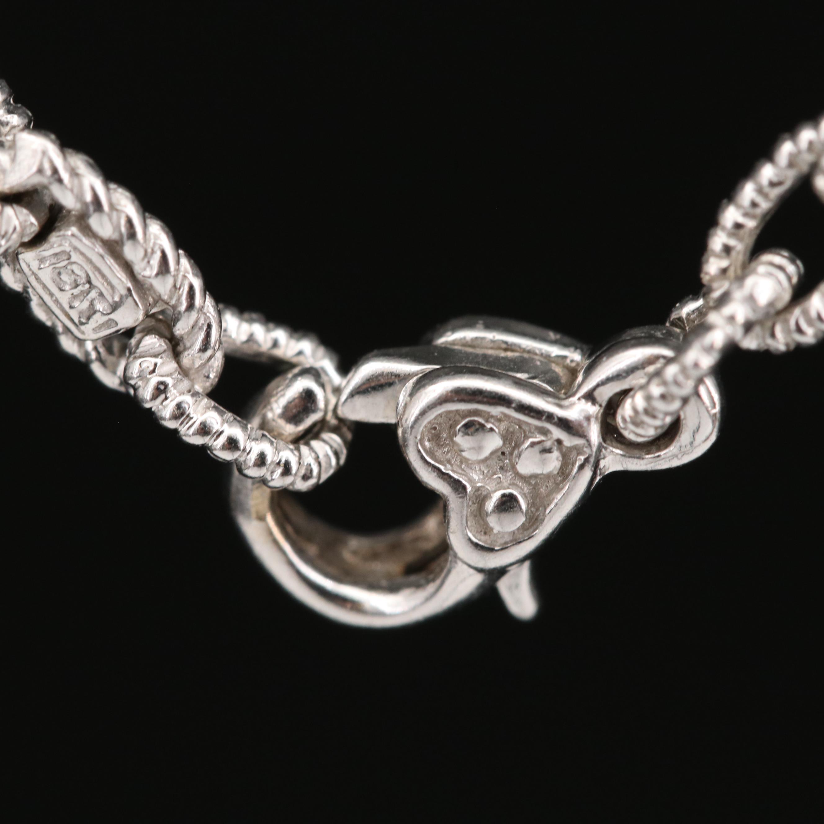 Judith Ripka 18K Sapphire and Diamond Station Necklace