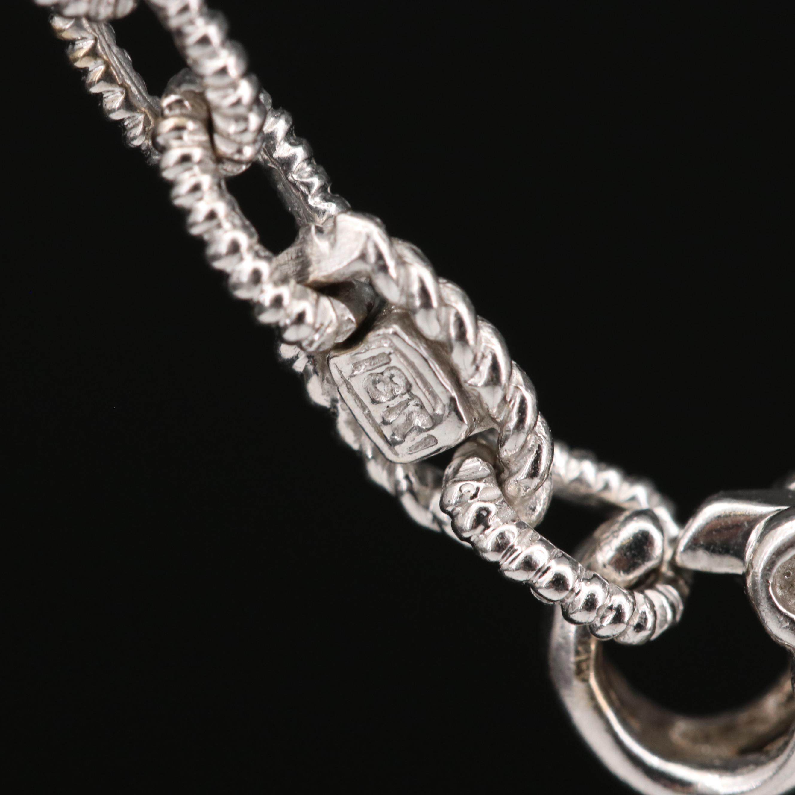 Judith Ripka 18K Sapphire and Diamond Station Necklace