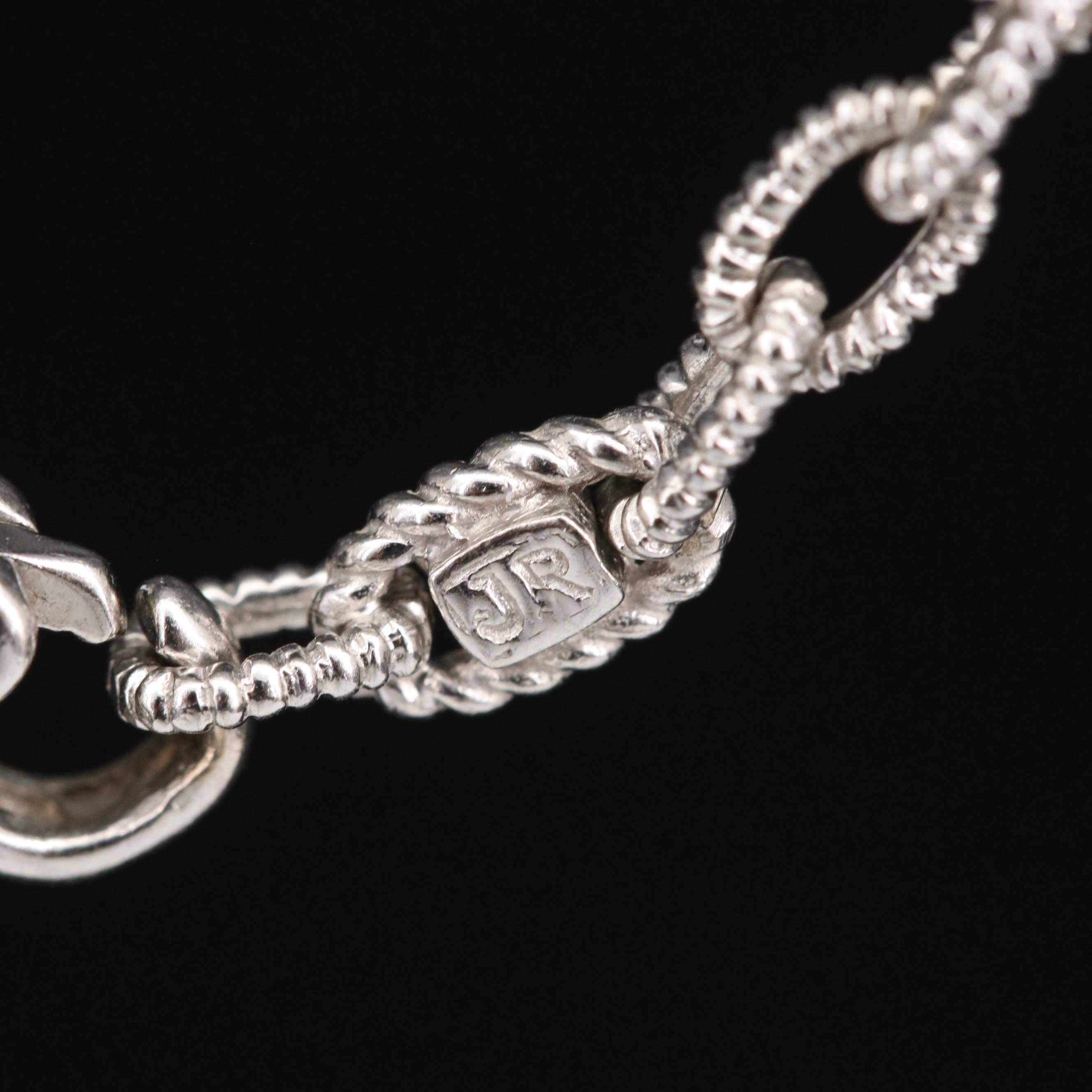 Judith Ripka 18K Sapphire and Diamond Station Necklace