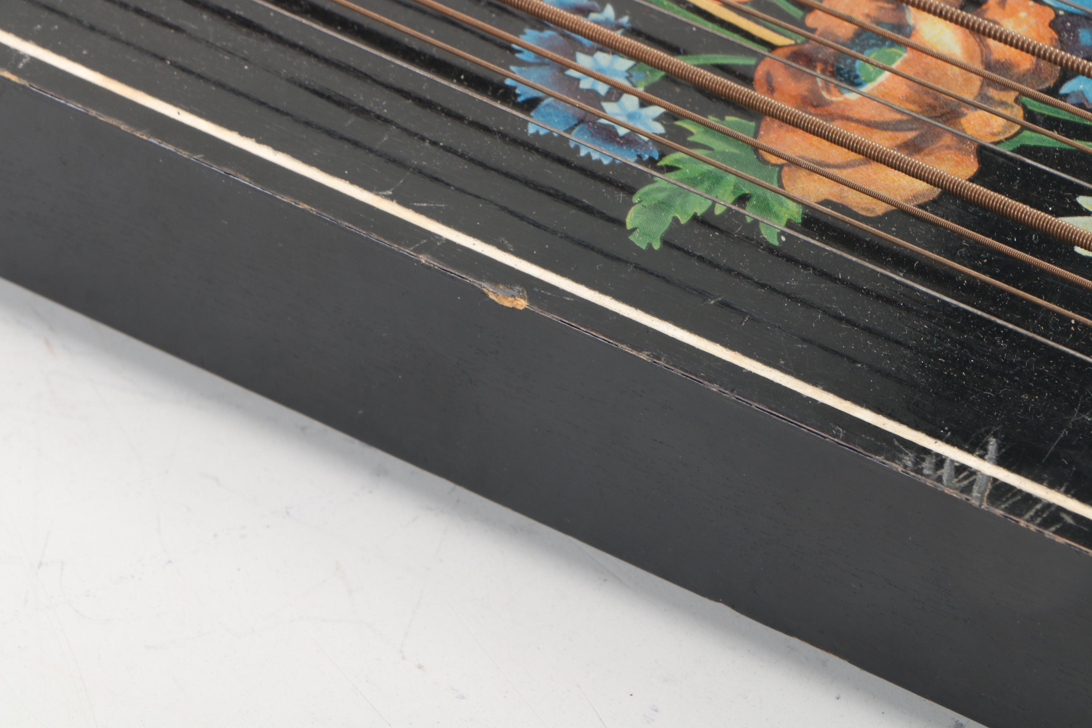 Jubeltone Konzert Salon Harfe Zither, Made in West Germany, Mid20th