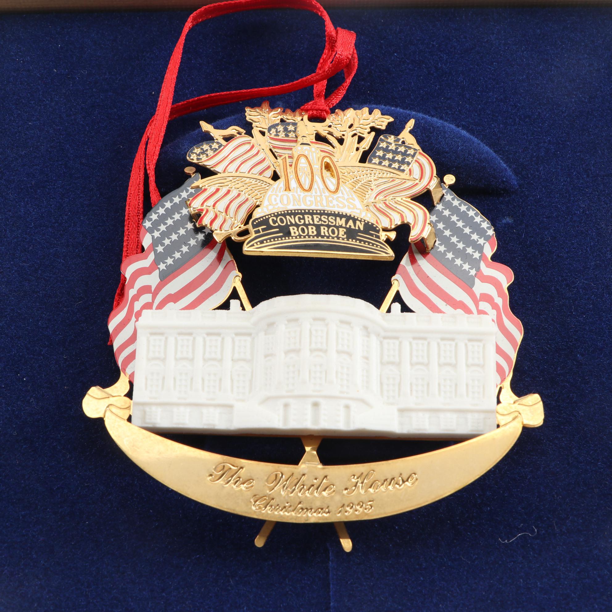 "The White House" Historical Association Christmas Ornaments in Packaging