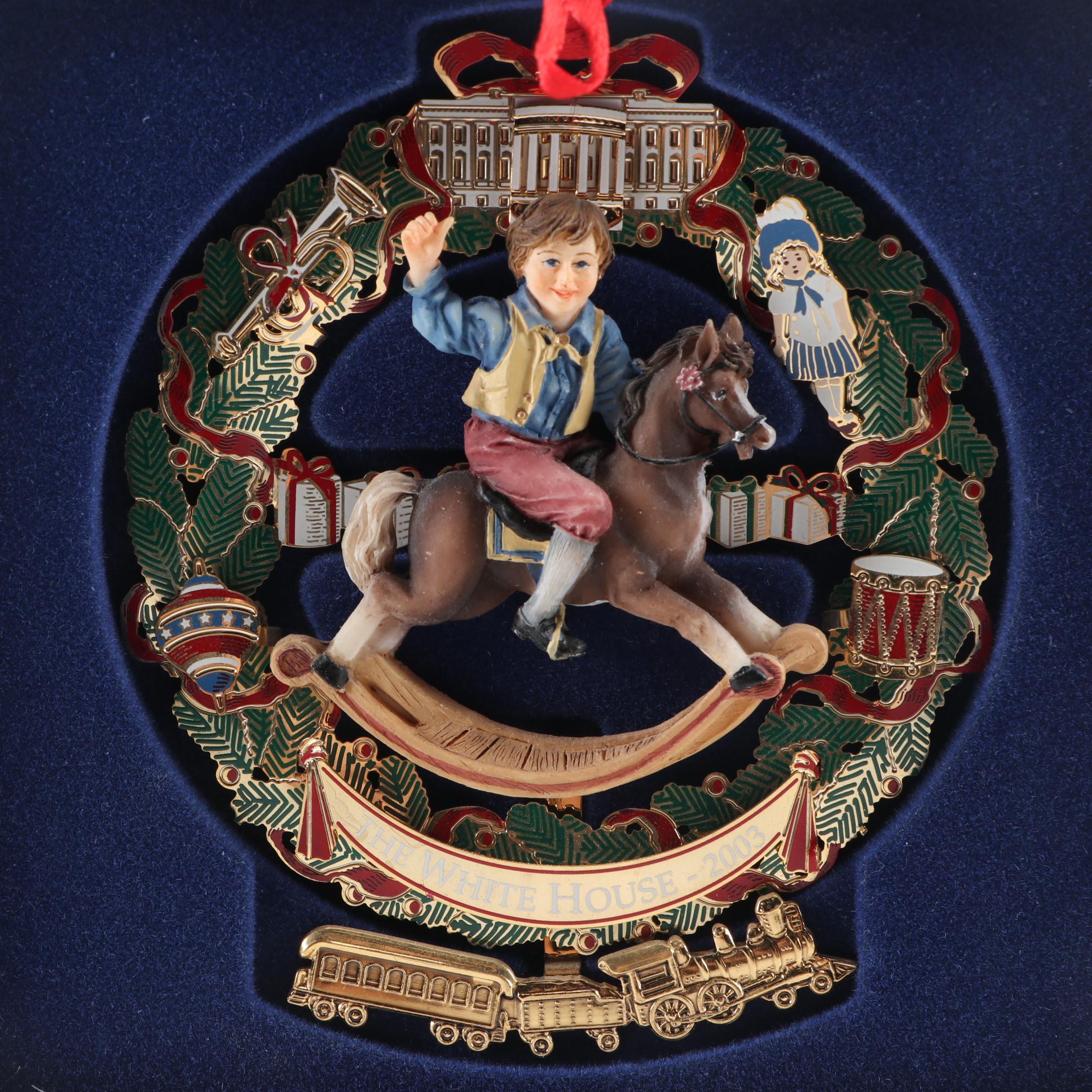 "The White House" Historical Association Christmas Ornaments in Packaging