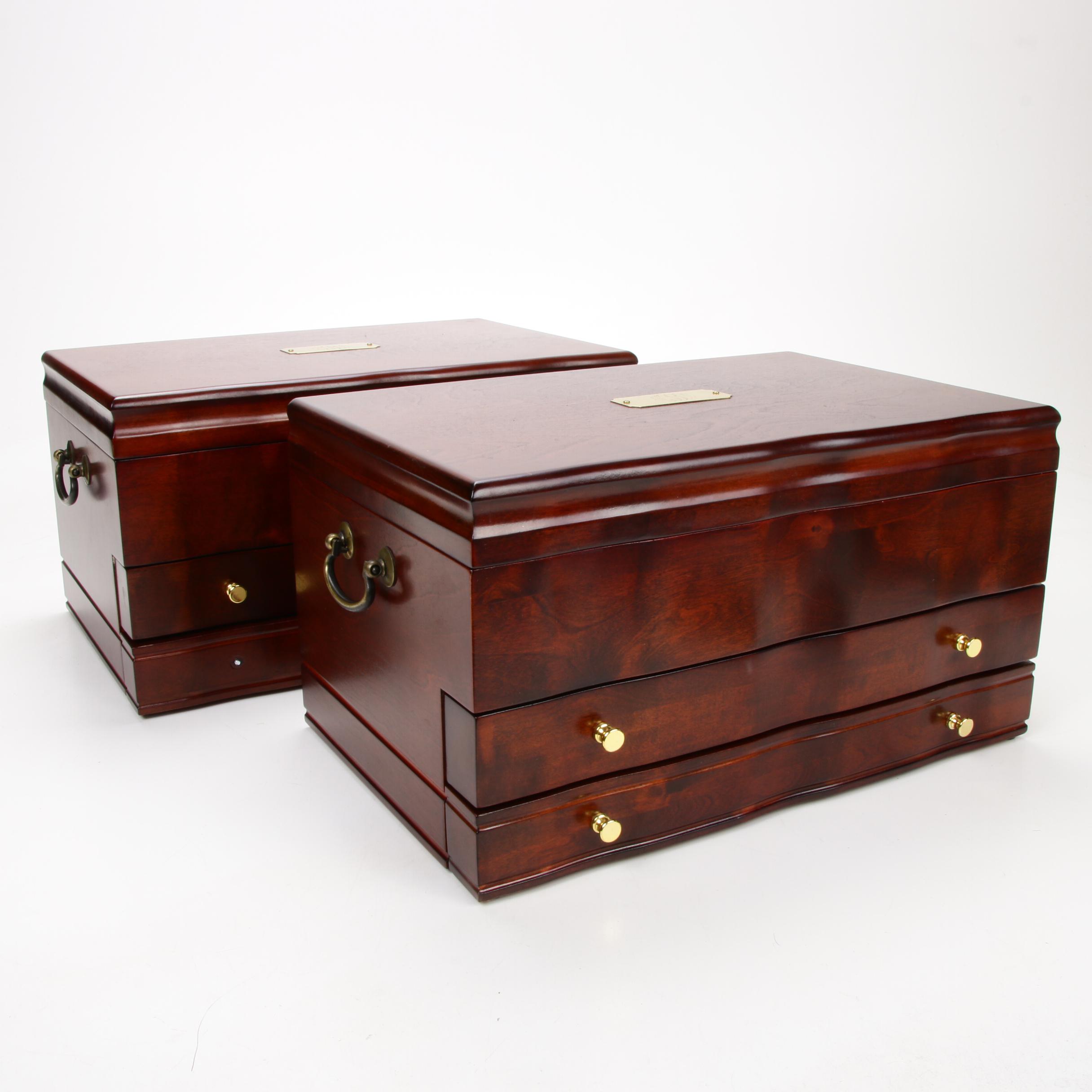 Pair of Reed & Barton "Victoria" Jewelry Chests