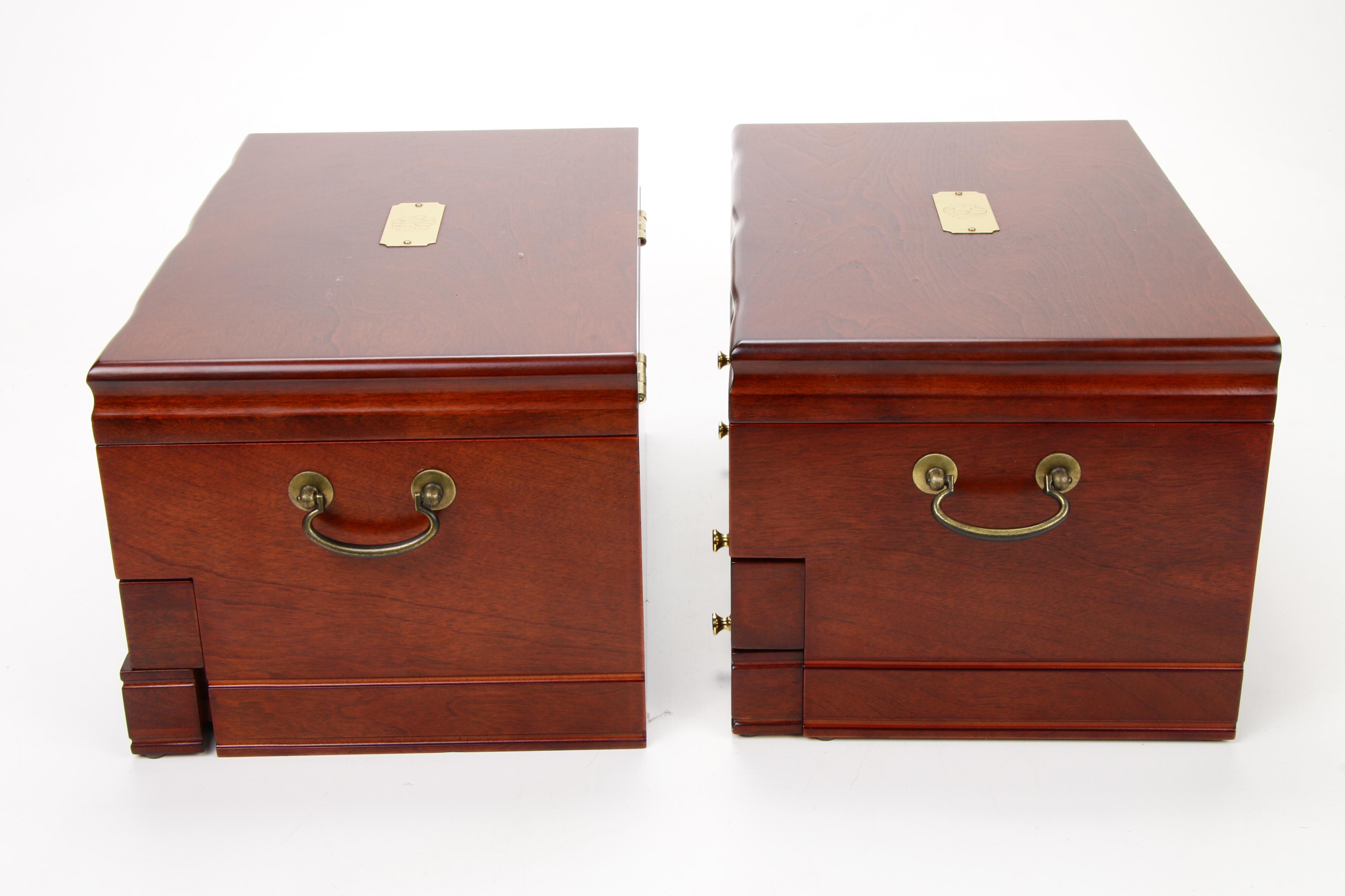 Pair of Reed & Barton "Victoria" Jewelry Chests