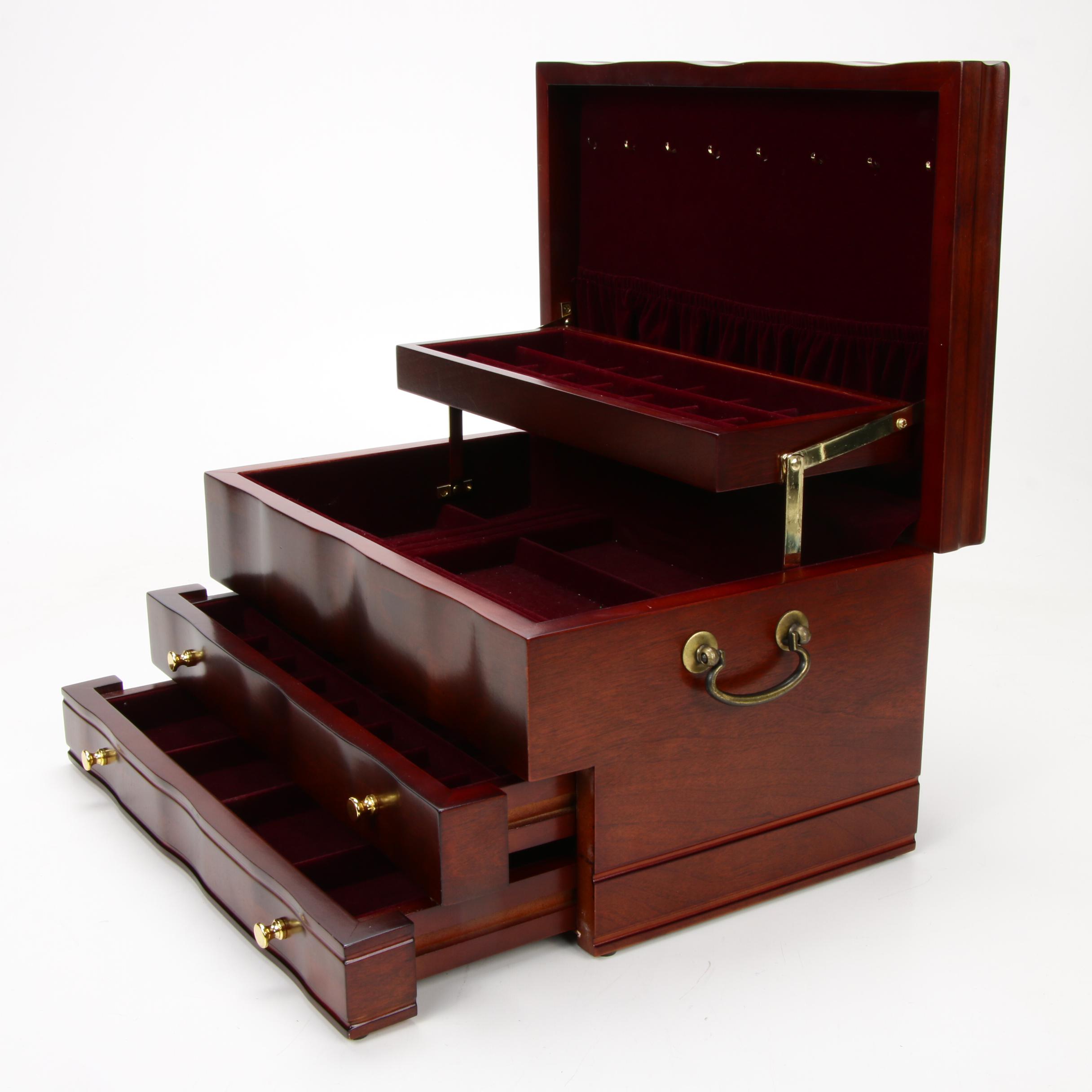 Pair of Reed & Barton "Victoria" Jewelry Chests