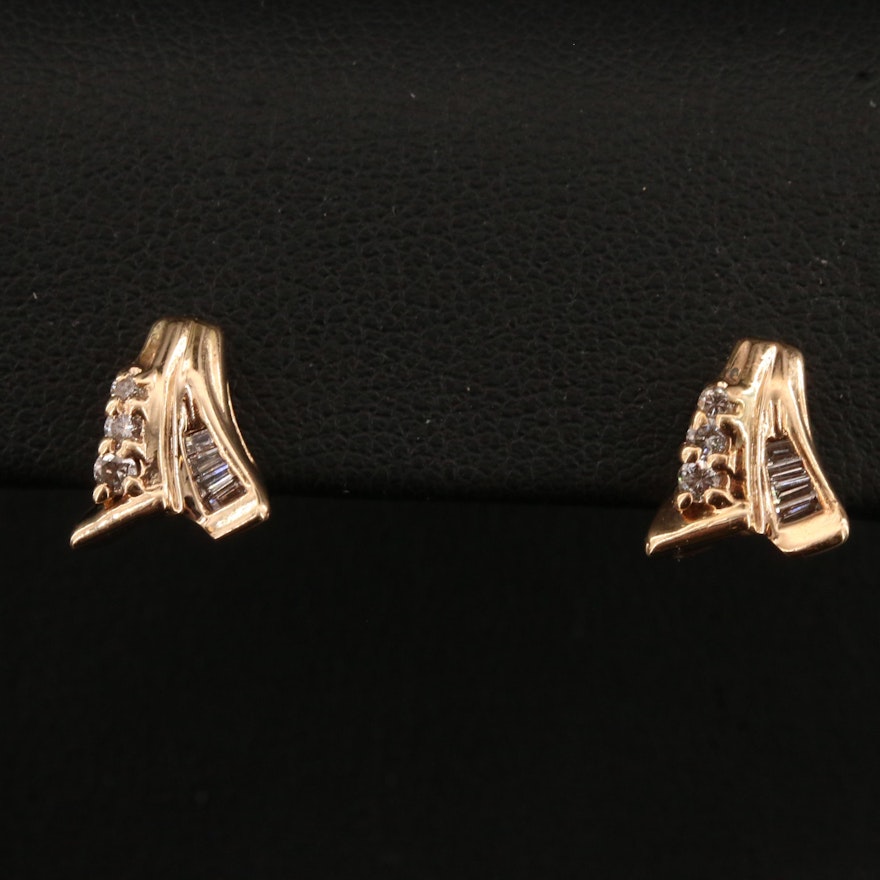 14K Diamond Earrings