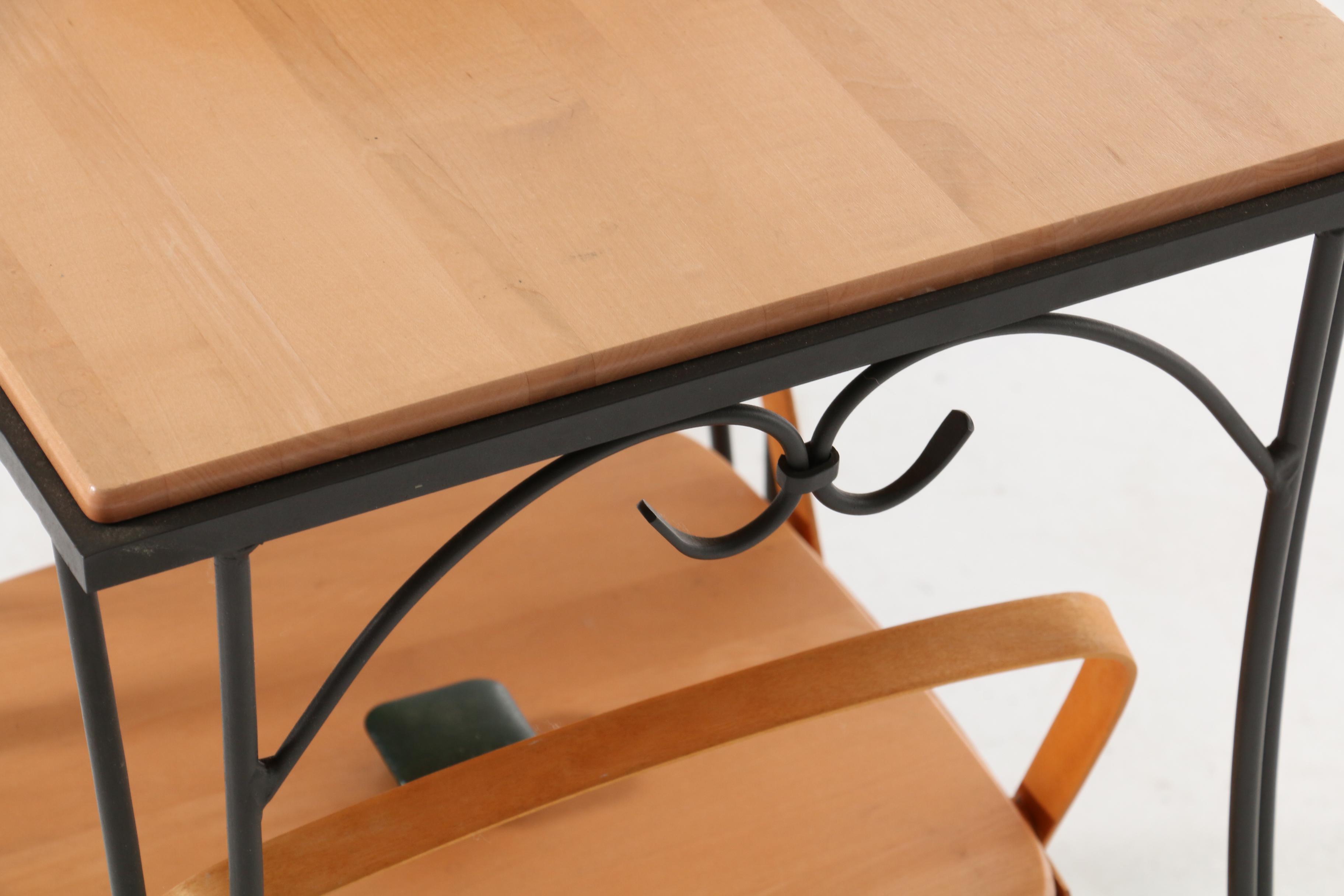 Longaberger Century Celebration Picnic  Basket and Wrought Iron Side Table, 2000