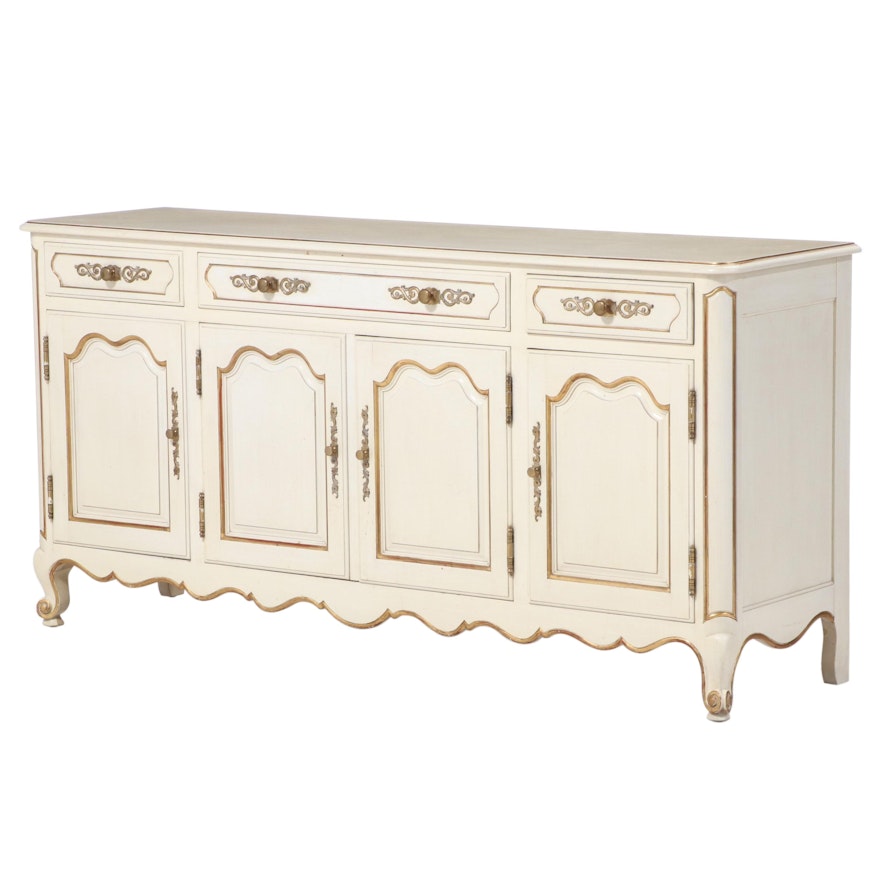 Kindel for W.A. Bratburd French Provincial Style Painted and Parcel-Gilt Buffet