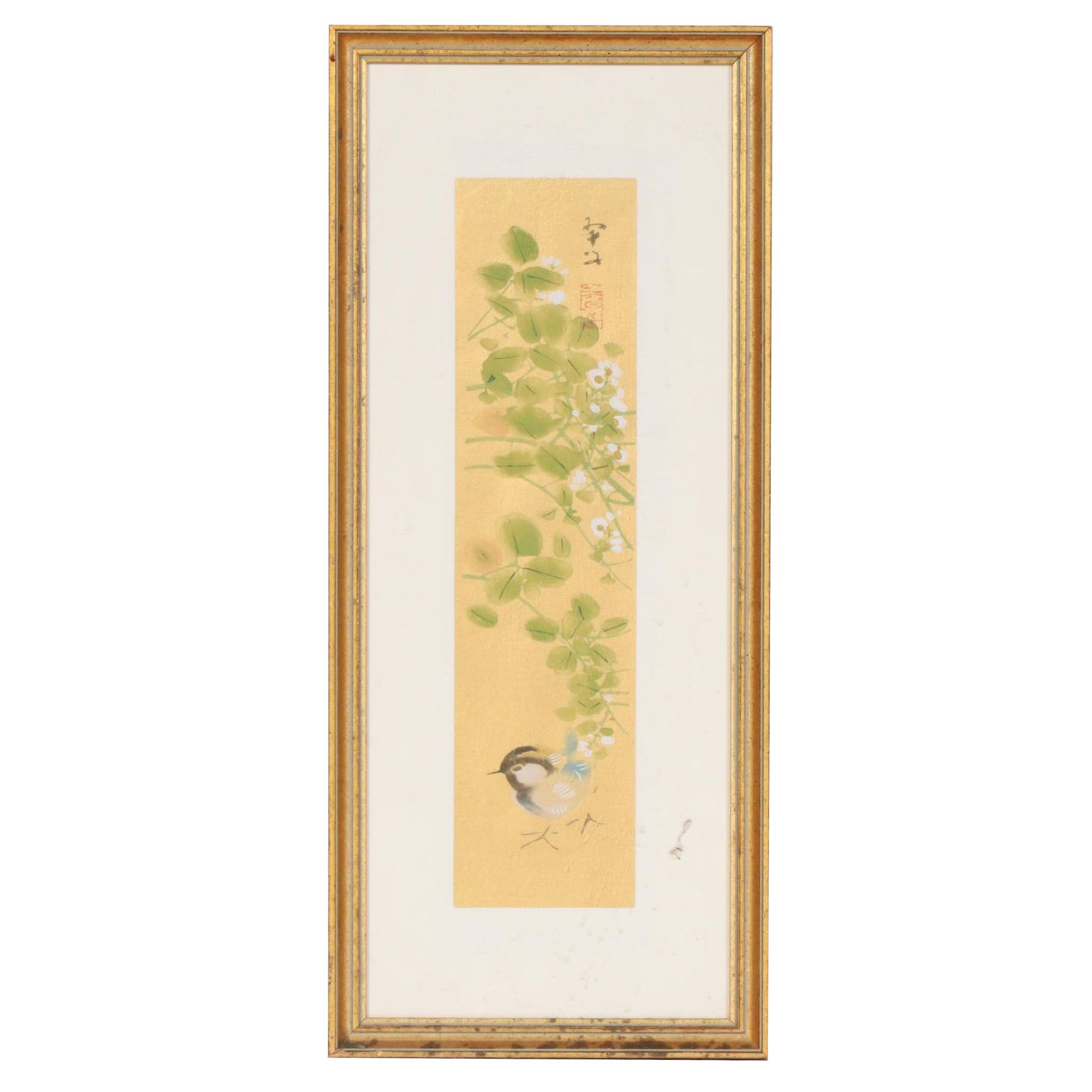 Nankoku Ohsawa Japanese Woodblock Print, "Bush Clover, September"