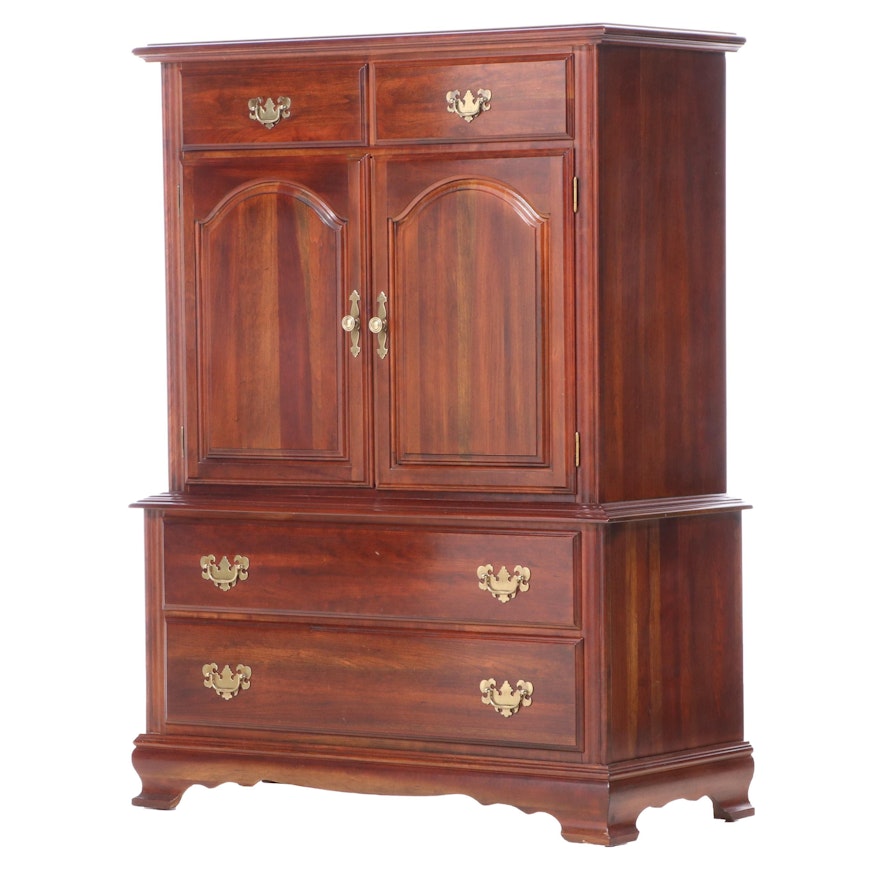Chippendale Style Cherrywood Chest of Drawers, Late 20th Century