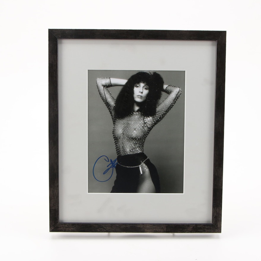 Cher Autographed Photo, Framed COA
