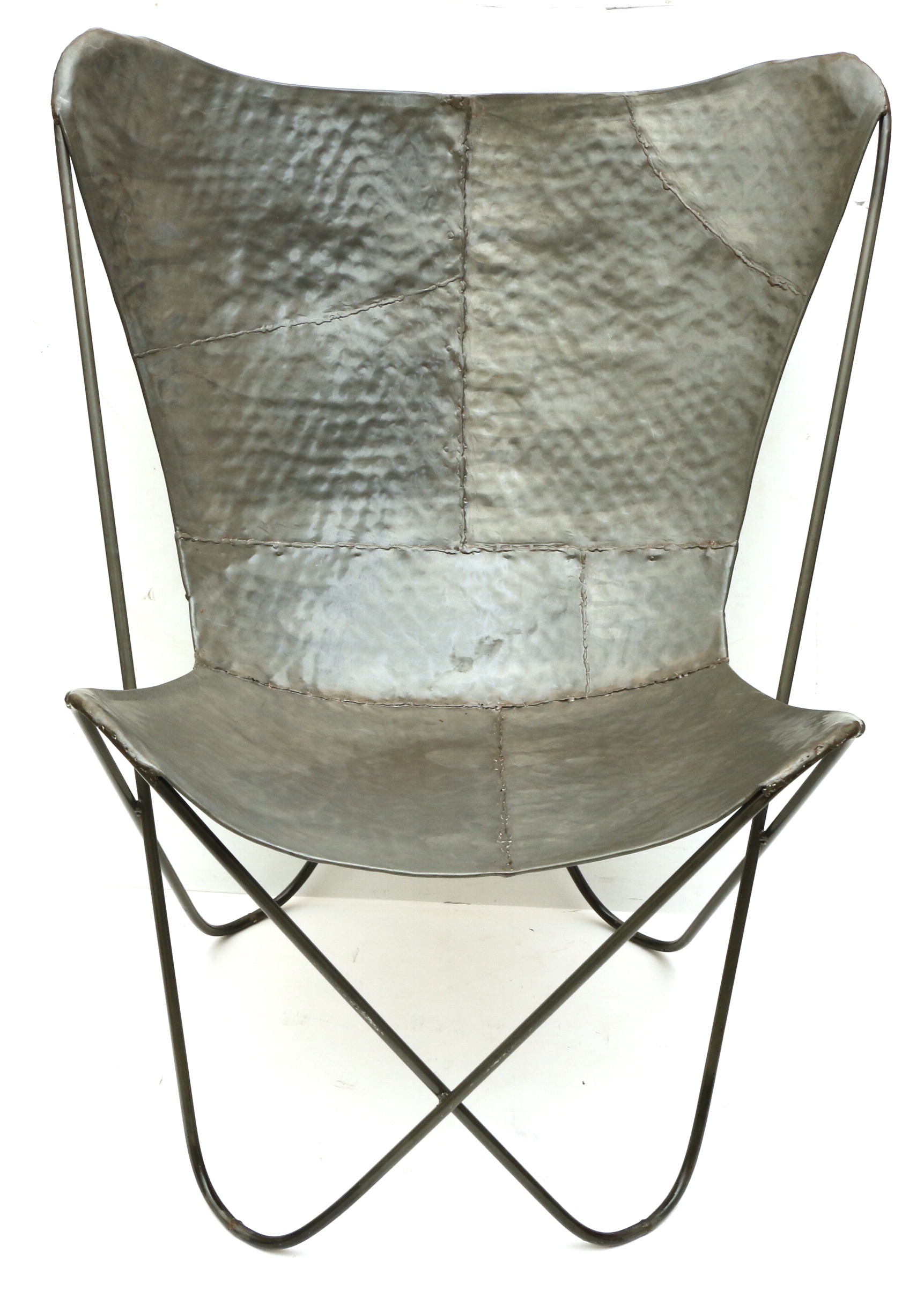 Hammered Sheet Metal Butterfly Chair, Contemporary