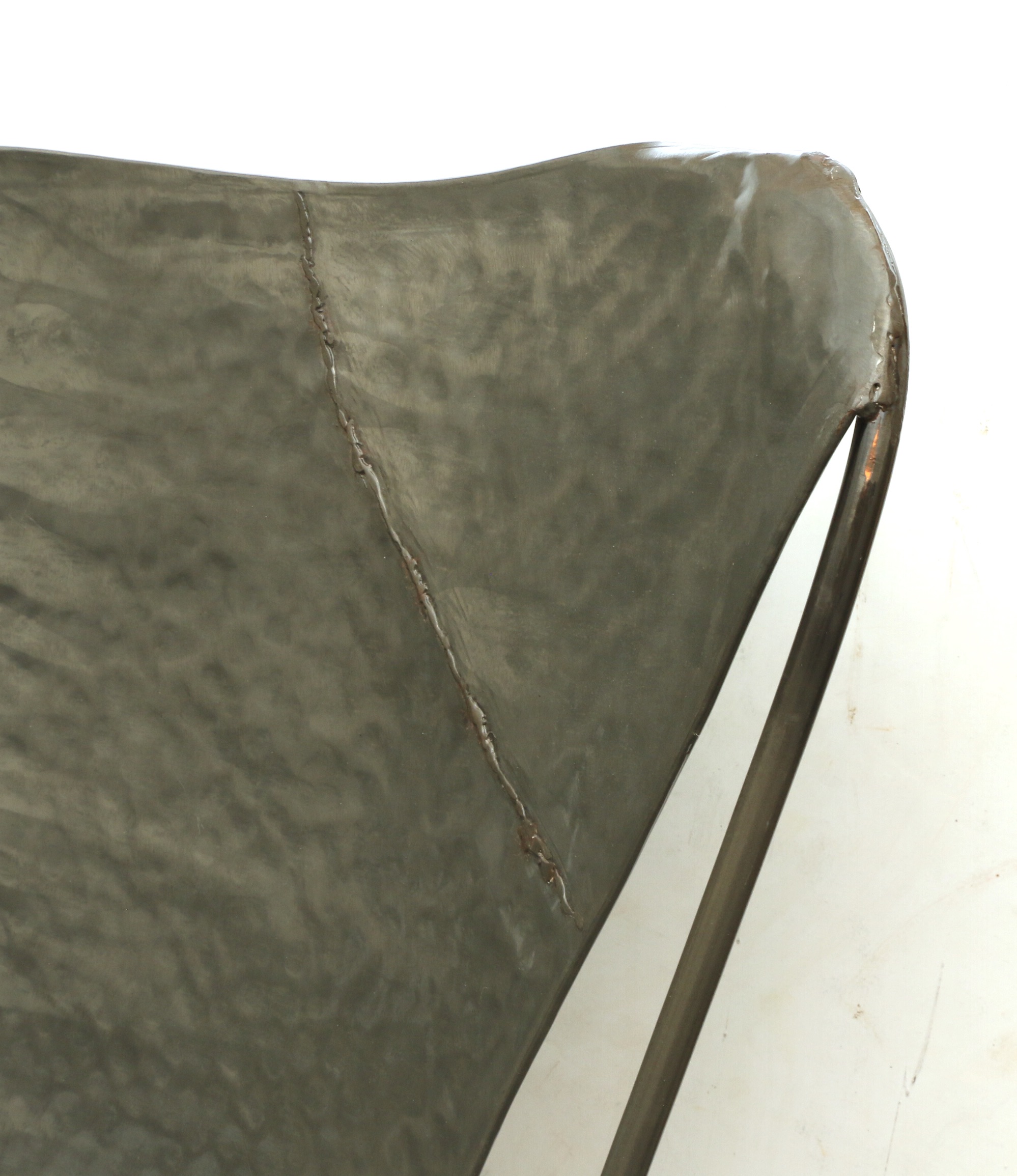 Hammered Sheet Metal Butterfly Chair, Contemporary