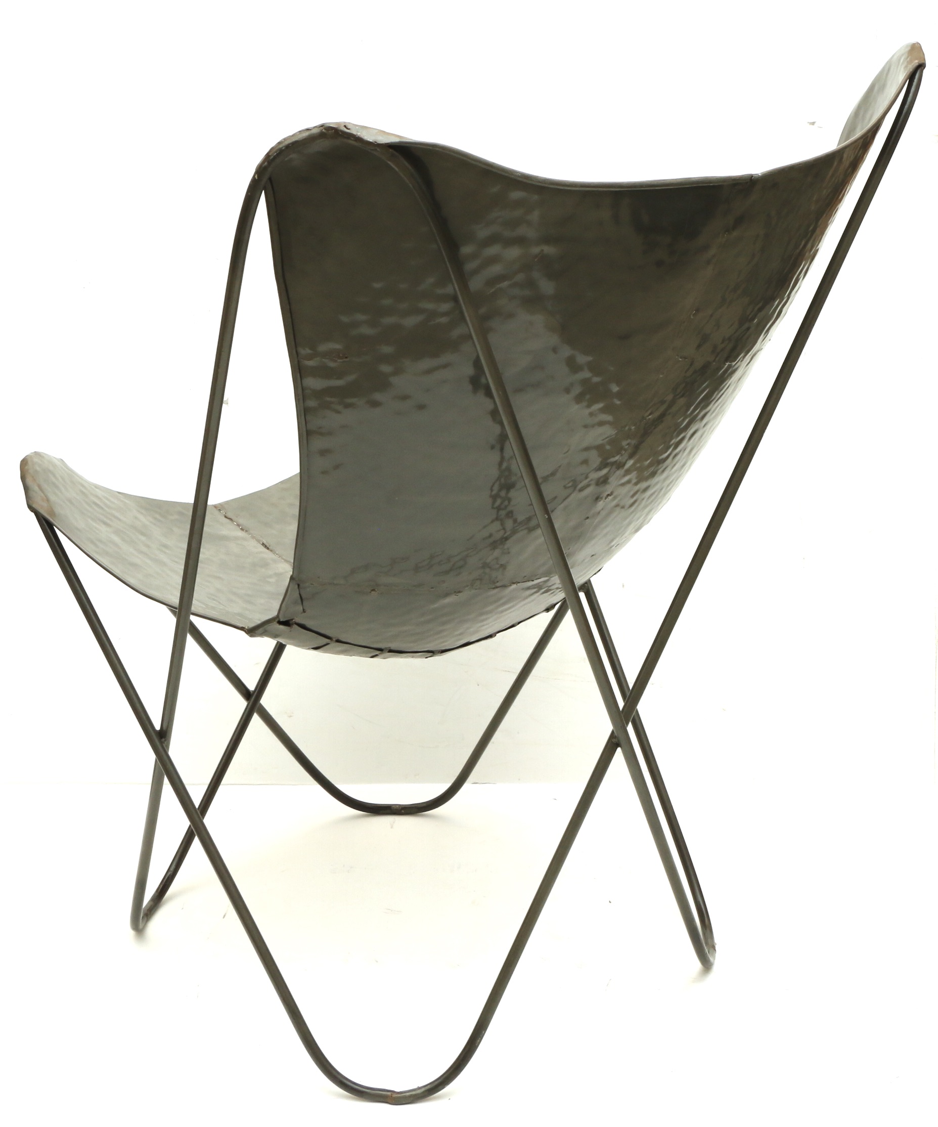 Hammered Sheet Metal Butterfly Chair, Contemporary
