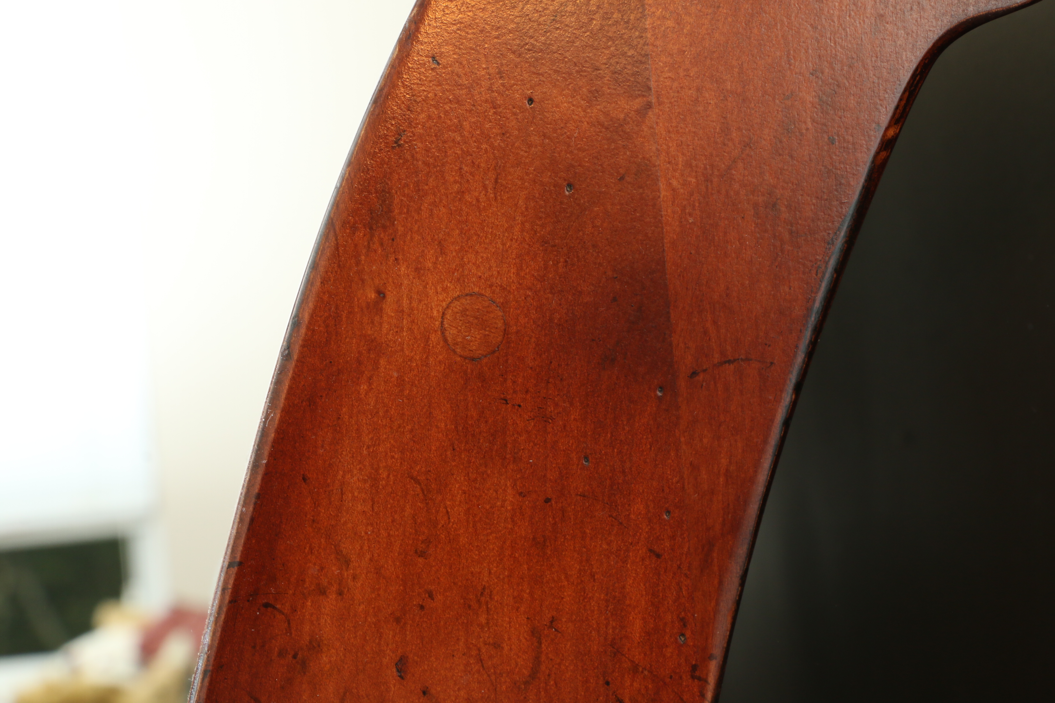 Henredon Mahogany Stained King Size Sleigh Bed Frame