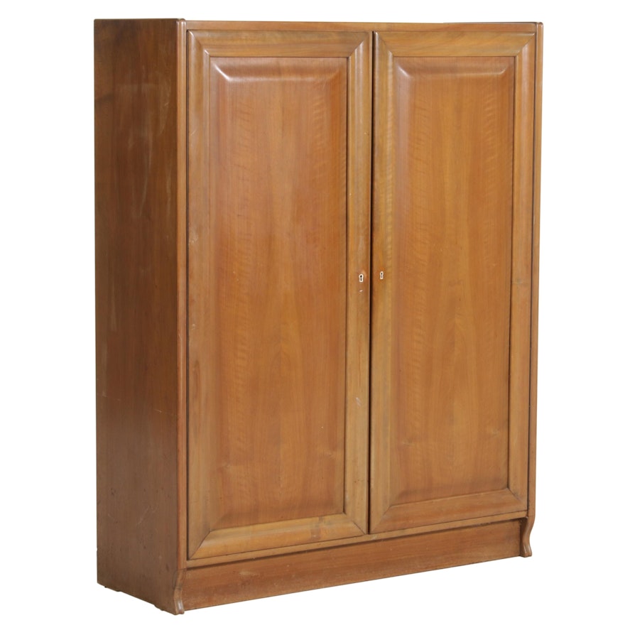 Semus Carved Teak Wood Cupboard, Mid 20th Century