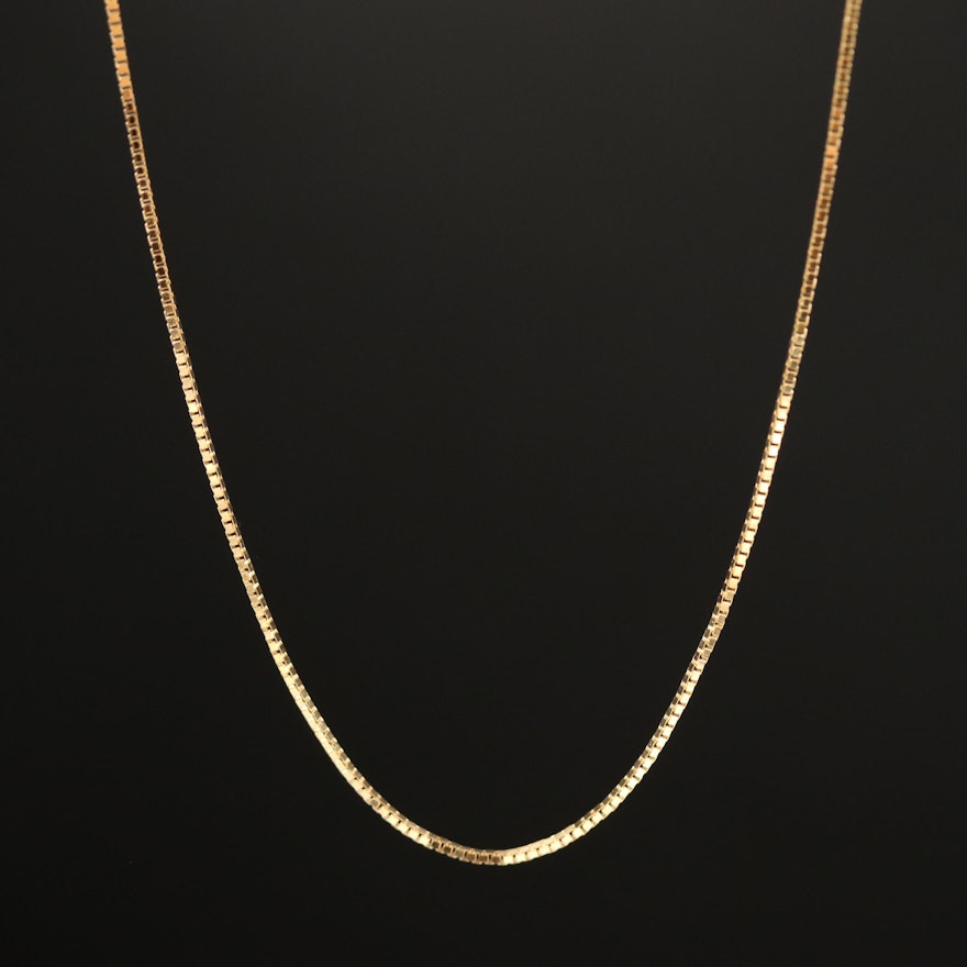 14K Box Chain Necklace