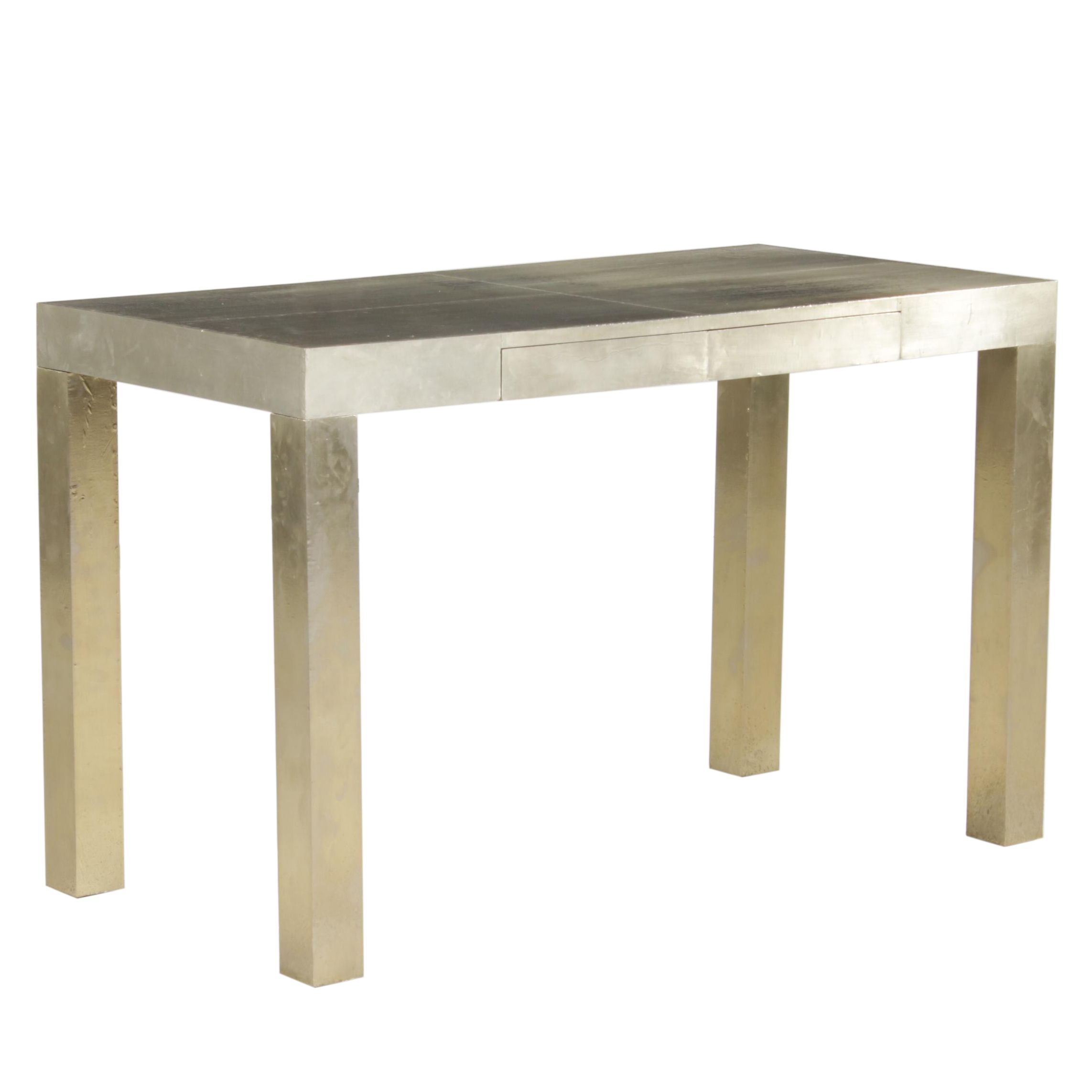 West Elm Metal Wrapped Parsons Style Desk with Drawers