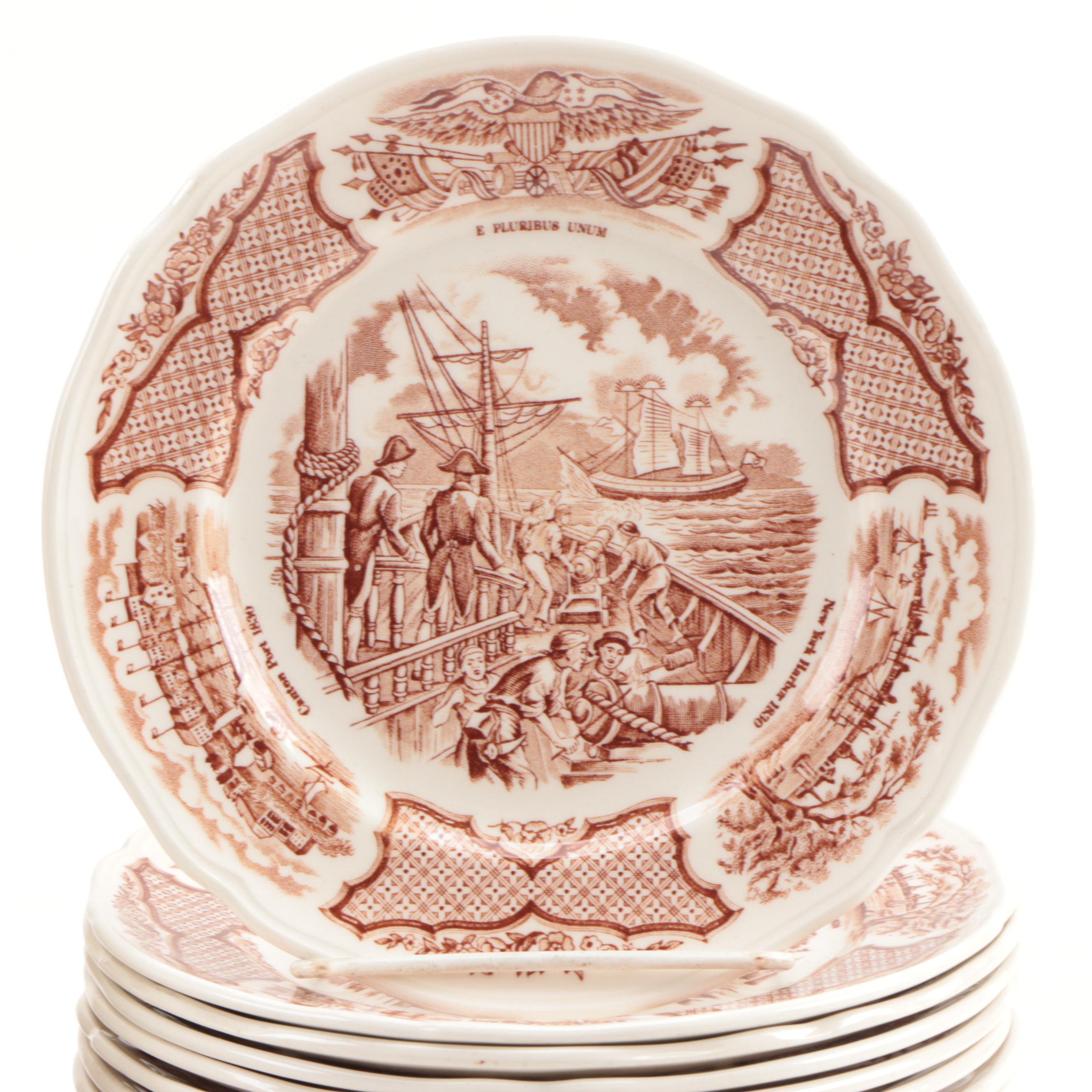 Alfred Meakin "Fair Winds" Earthenware Dinnerware, Mid-20th Century