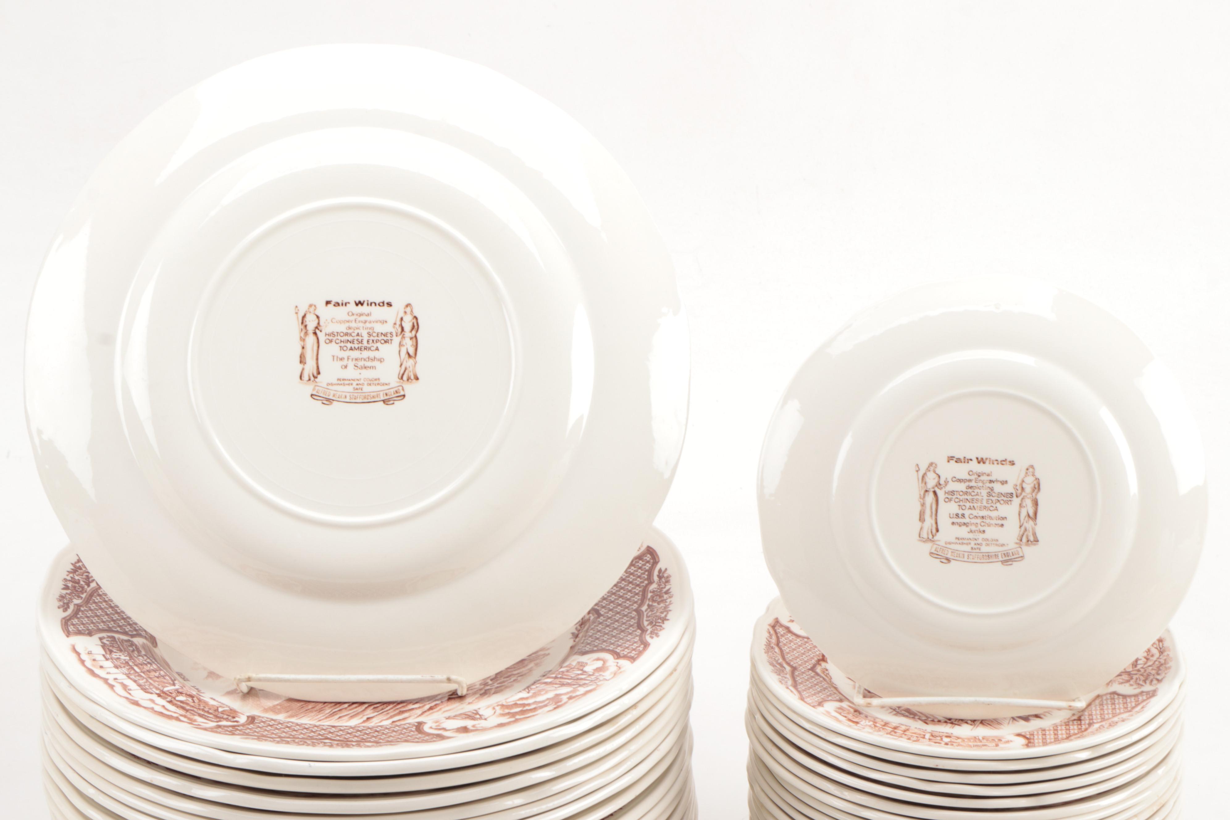 Alfred Meakin "Fair Winds" Earthenware Dinnerware, Mid-20th Century