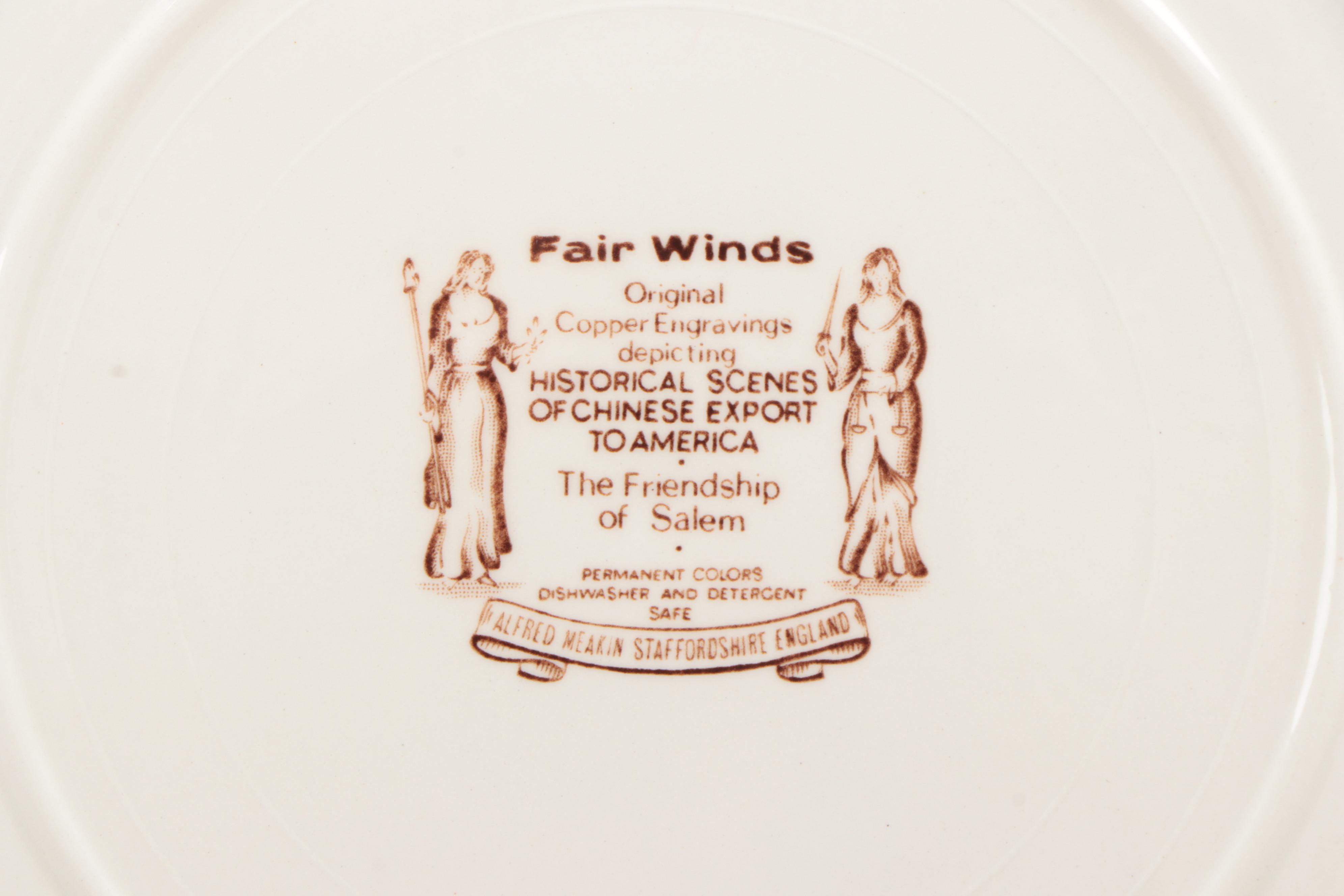 Alfred Meakin "Fair Winds" Earthenware Dinnerware, Mid-20th Century