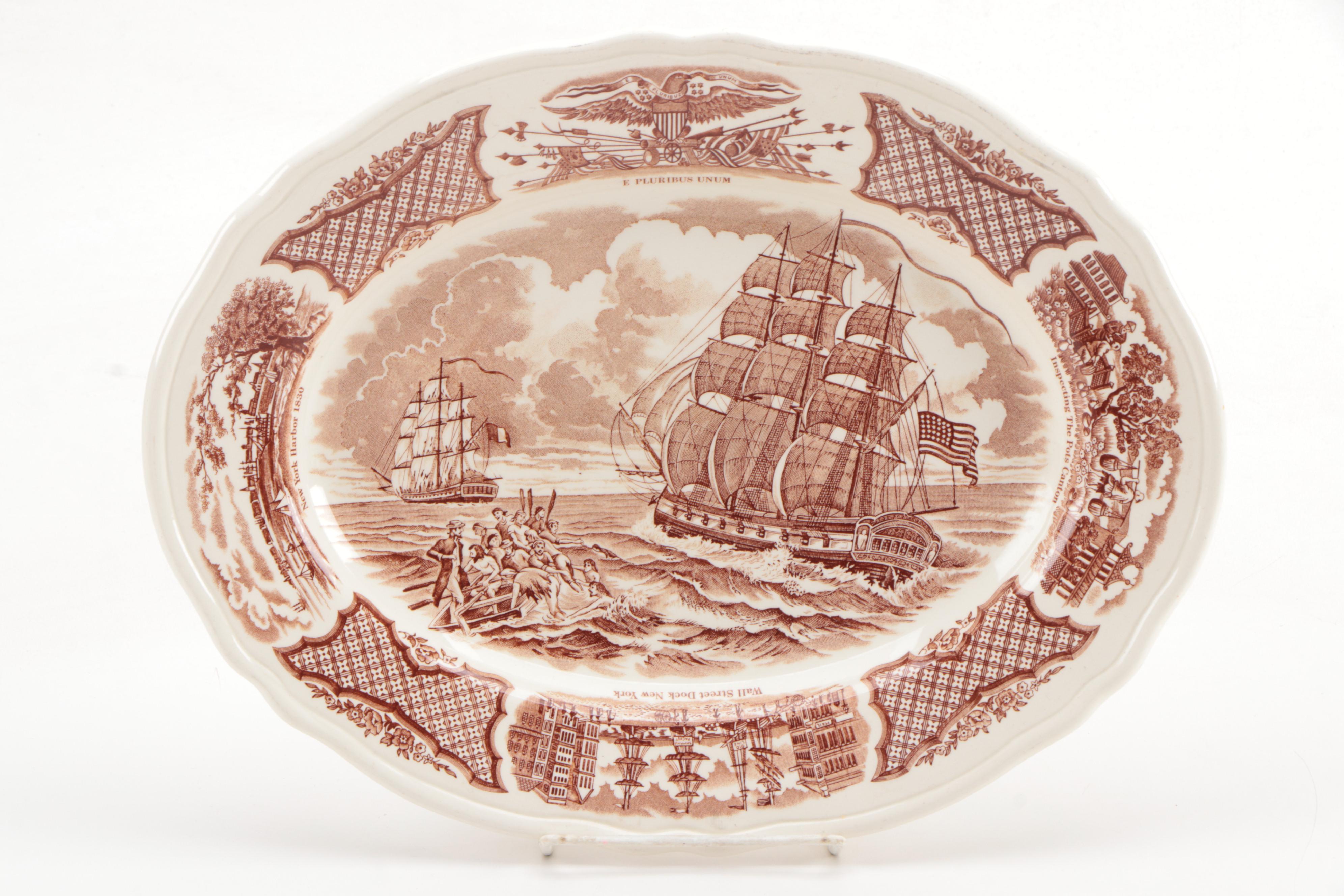 Alfred Meakin "Fair Winds" Earthenware Dinnerware, Mid-20th Century