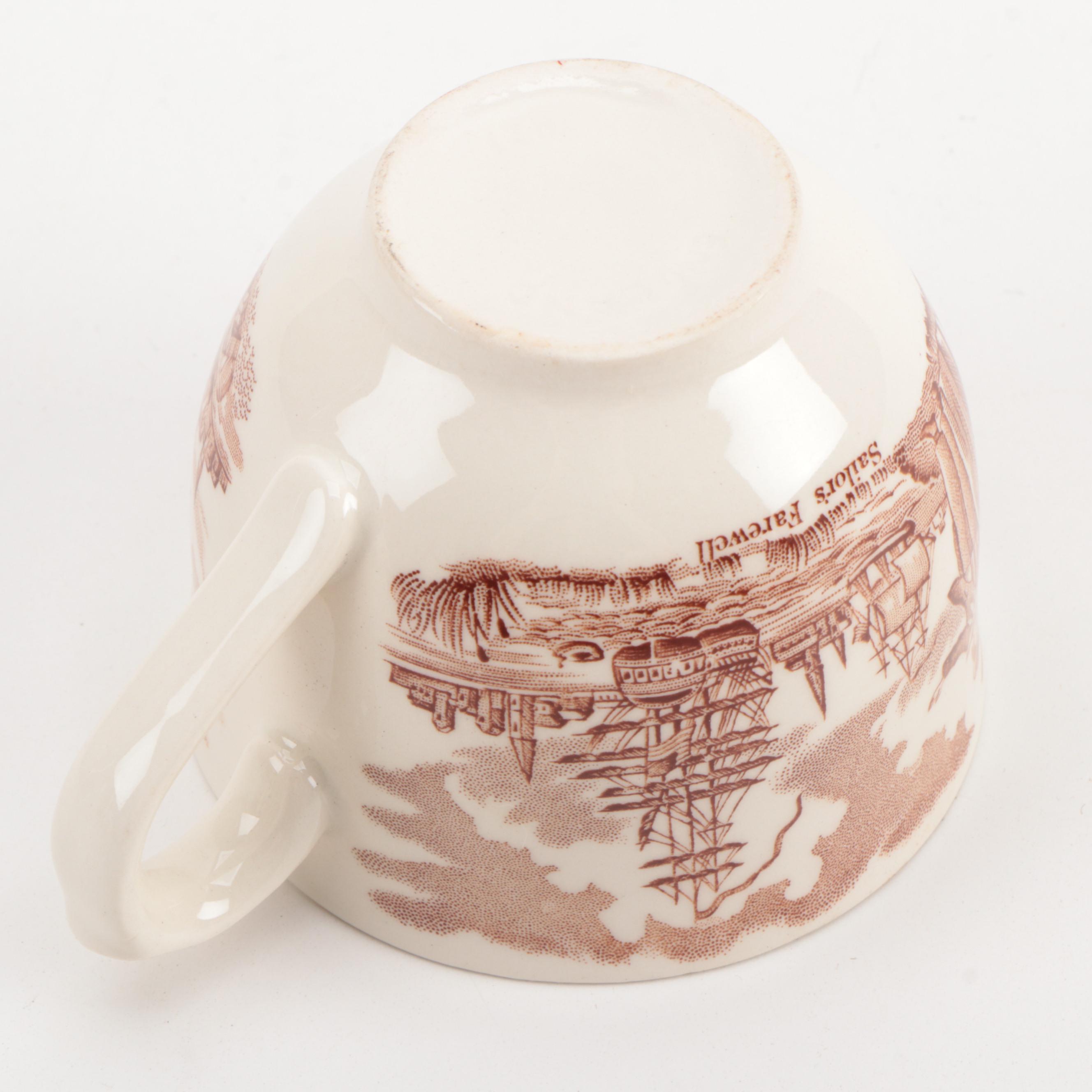 Alfred Meakin "Fair Winds" Earthenware Dinnerware, Mid-20th Century