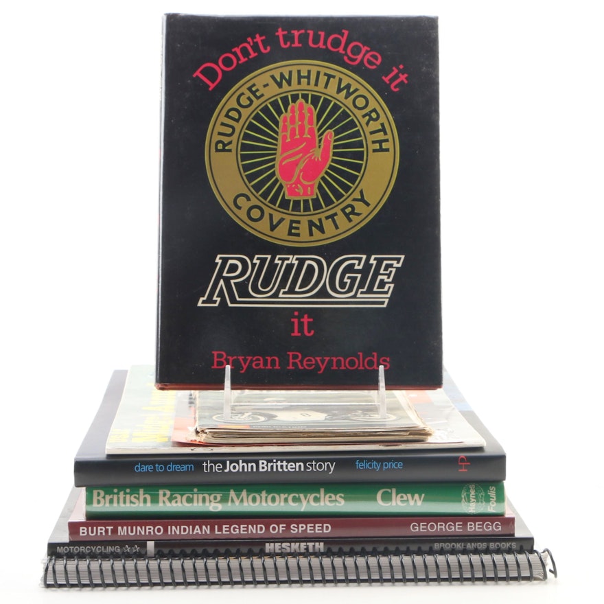 First Edition "Don't Trudge it, Rudge It!" by Renolds and More Motorcycle Books