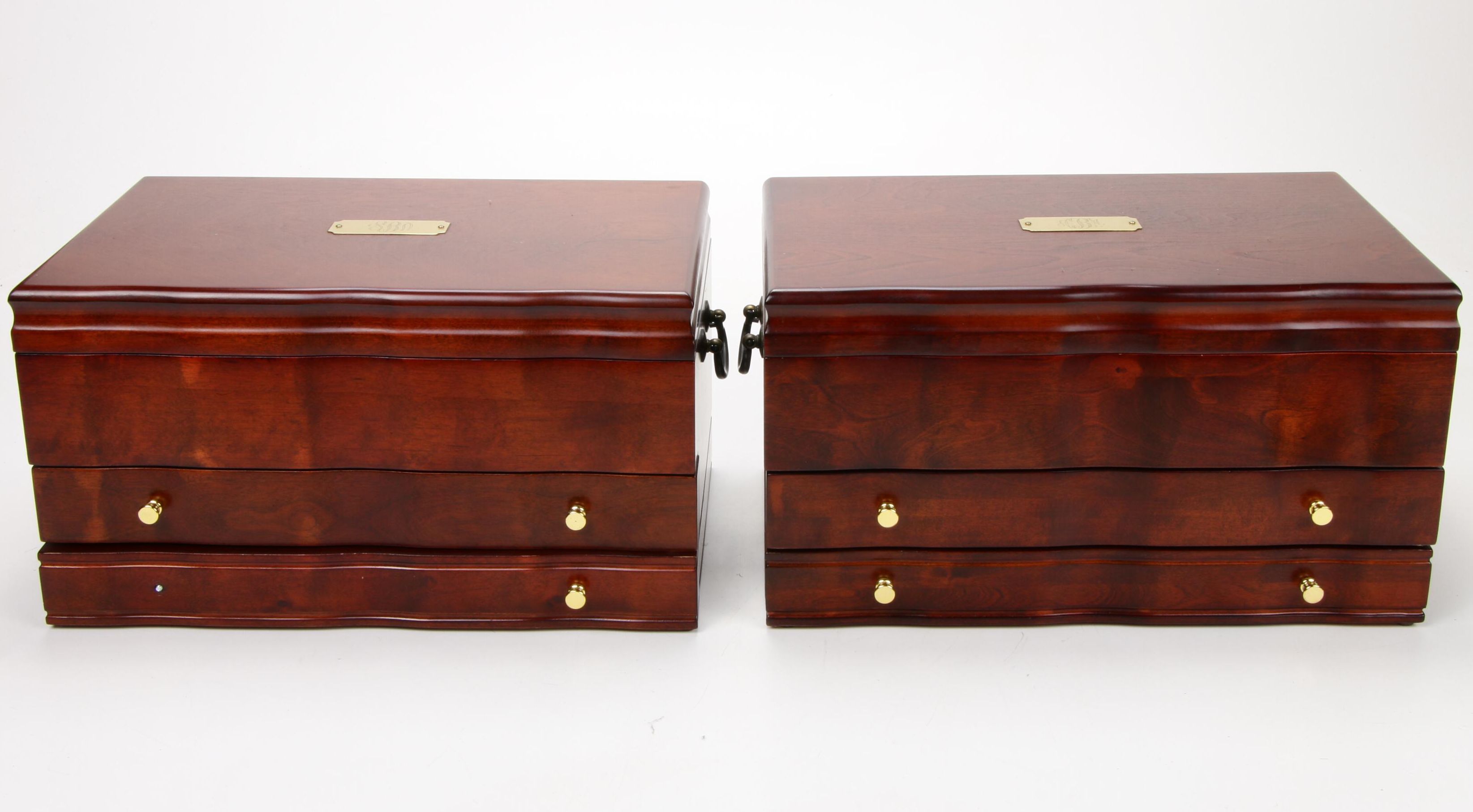 Pair of Reed & Barton "Victoria" Jewelry Chests