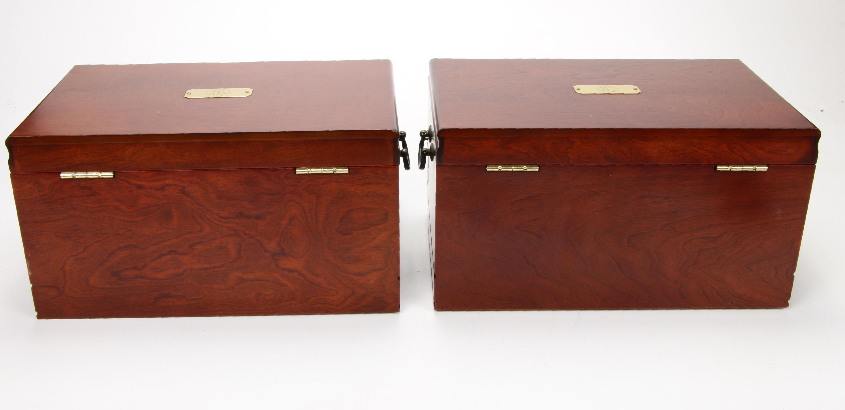 Pair of Reed & Barton "Victoria" Jewelry Chests