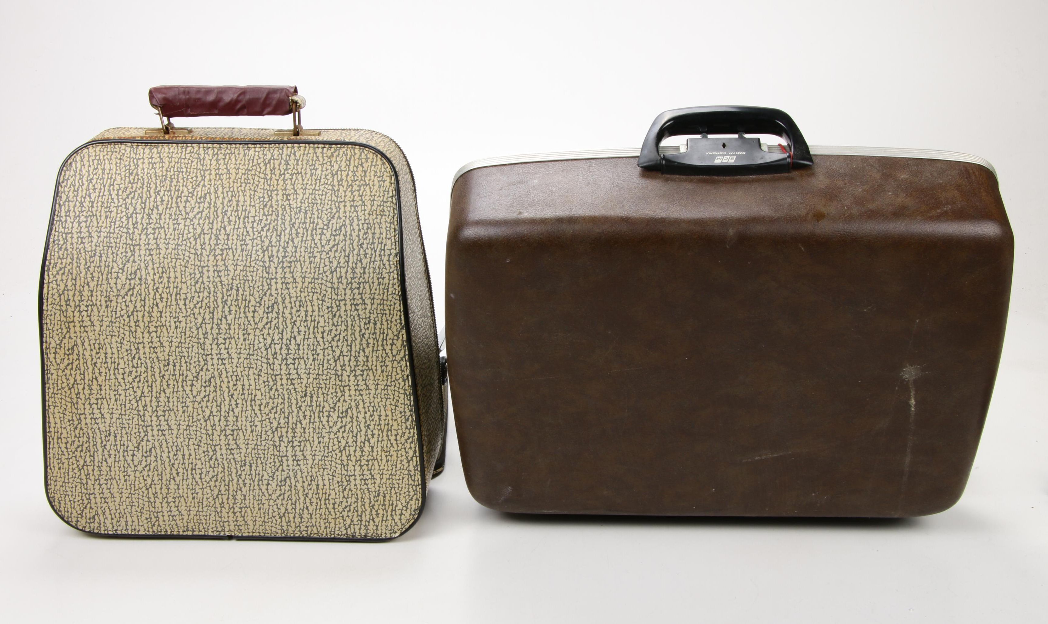 Remington "Monarch" and Smith-Corona Coronet "Super 12" Portable Typewriters