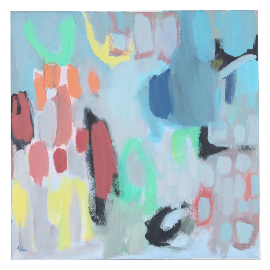 Lisa Schafer Abstract Acrylic Painting, 21st Century
