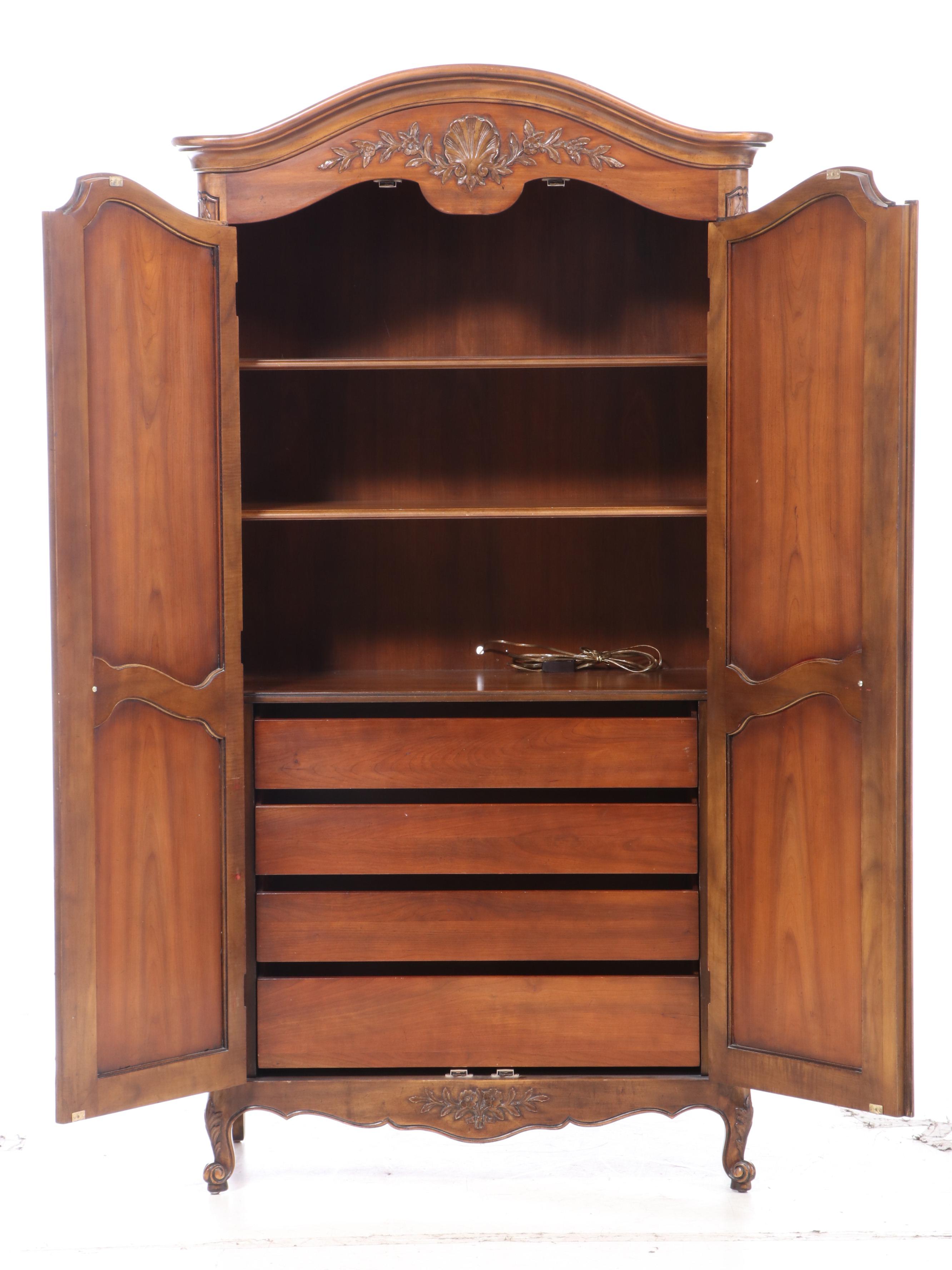 Kindel Furniture "Milano" French Provincial Style Cherrywood Armoire