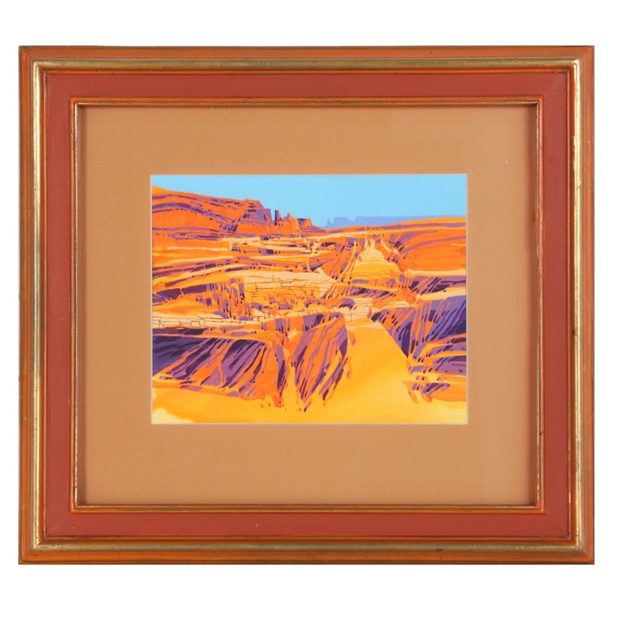 Buffalo Kaplinski Acrylic Painting "Canyonlands Tableau", 1979